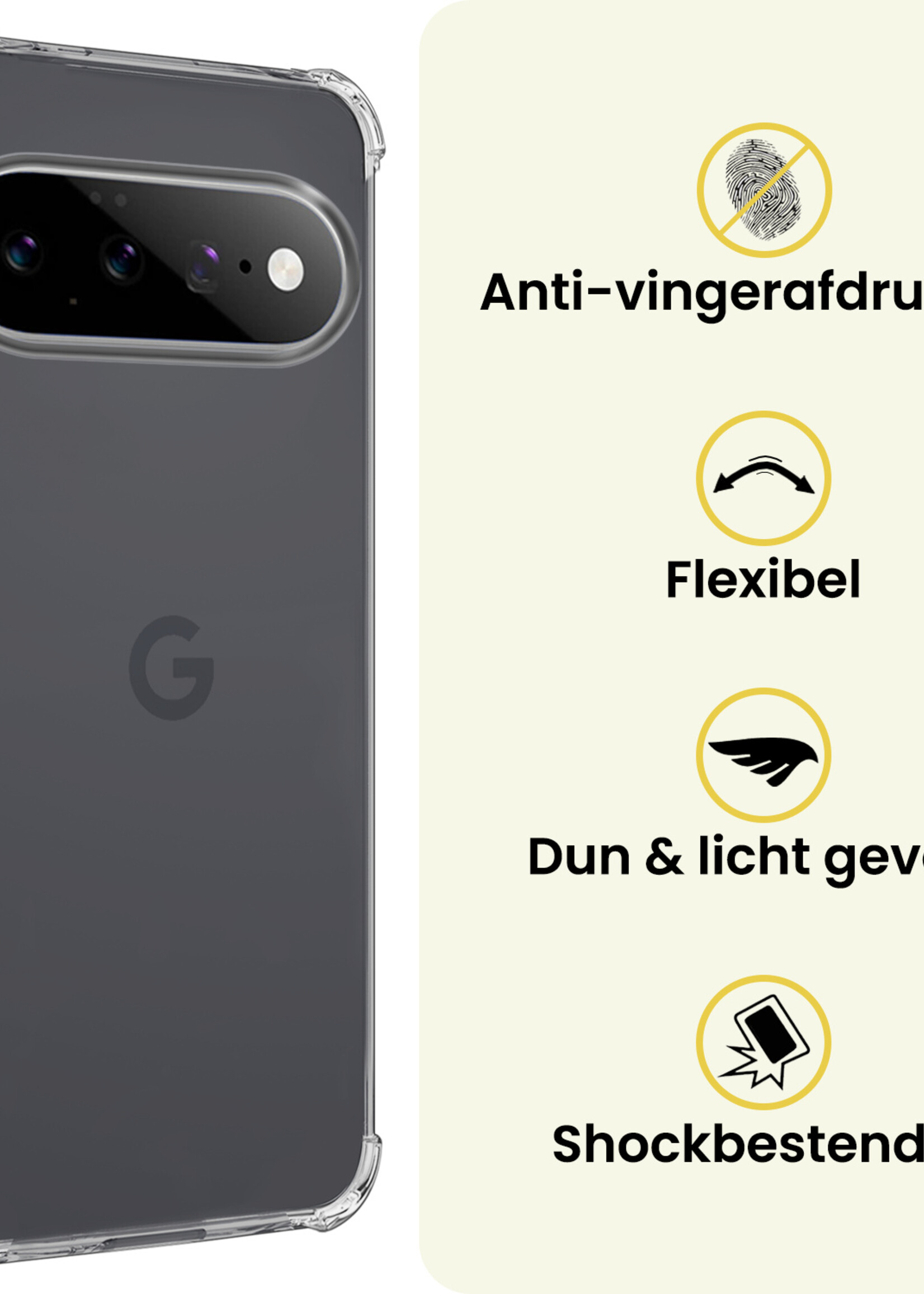 LUQ LUQ Google Pixel 11 Hoesje Shockproof - Transparant