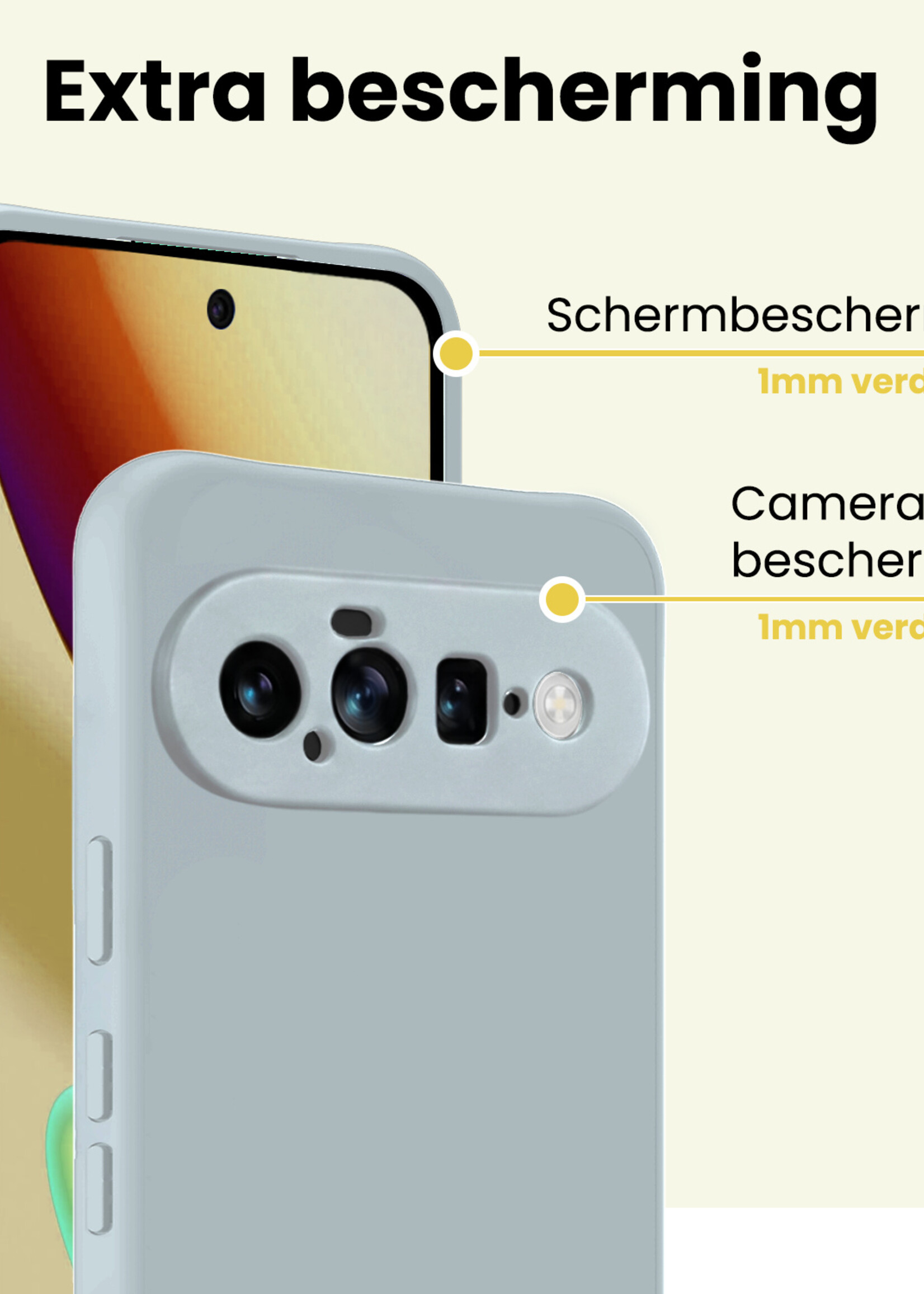 LUQ LUQ Google Pixel 11 Hoesje Siliconen - Lichtblauw