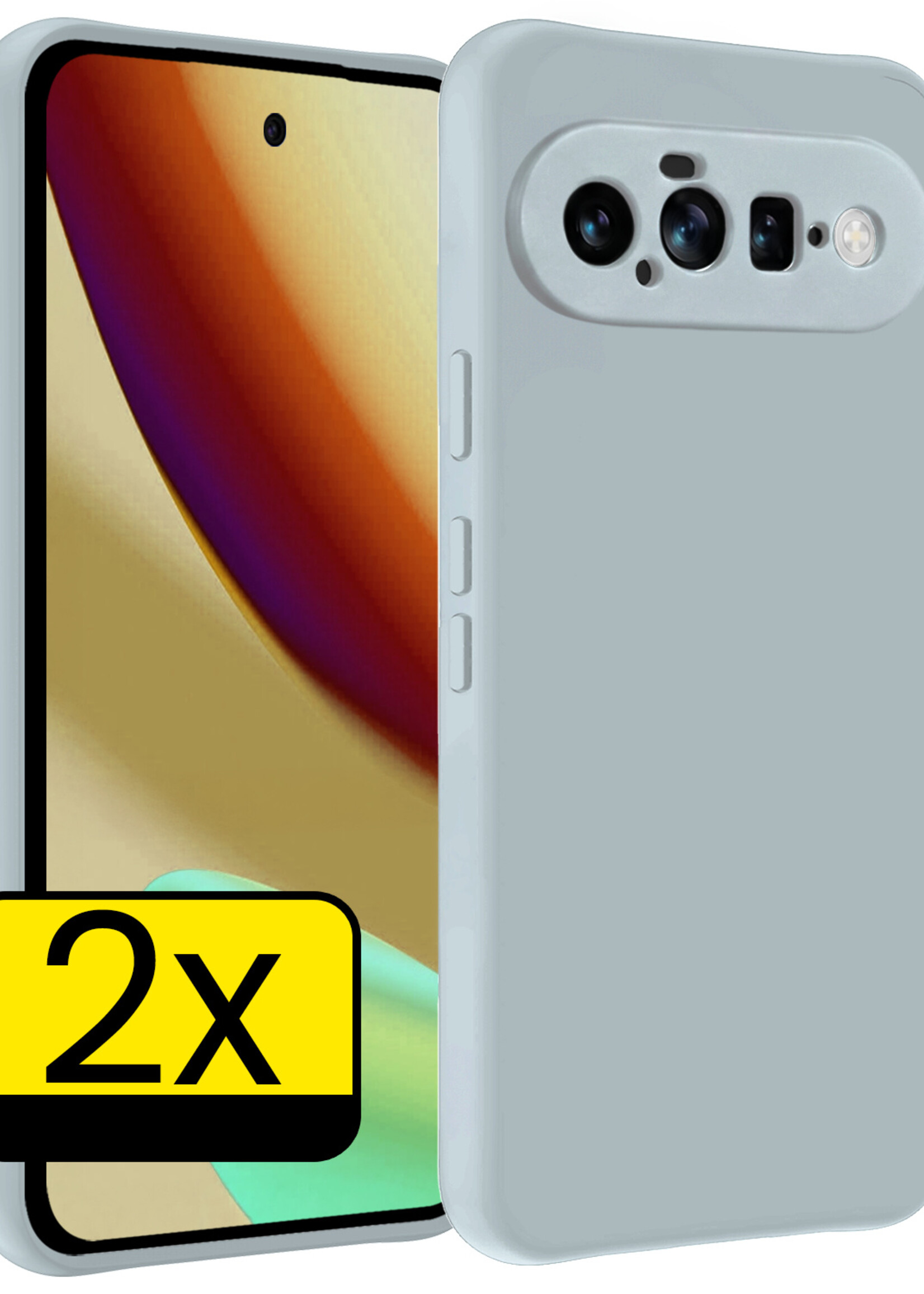 LUQ LUQ Google Pixel 11 Hoesje Siliconen - Lichtblauw - 2 PACK