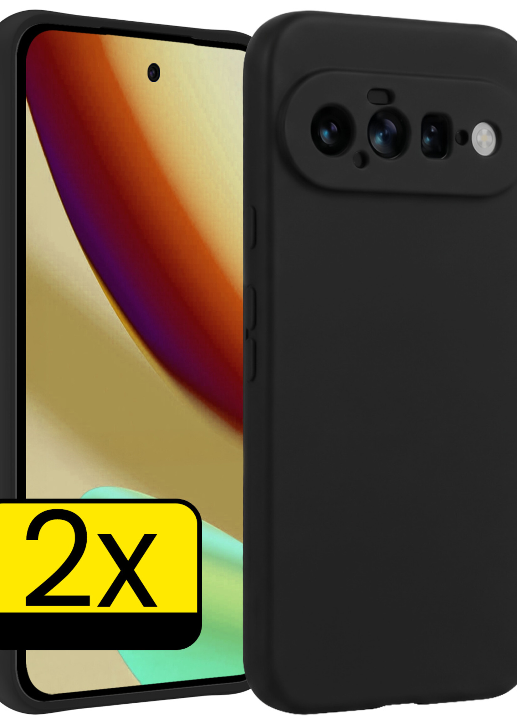 LUQ LUQ Google Pixel 11 Hoesje Siliconen - Zwart - 2 PACK