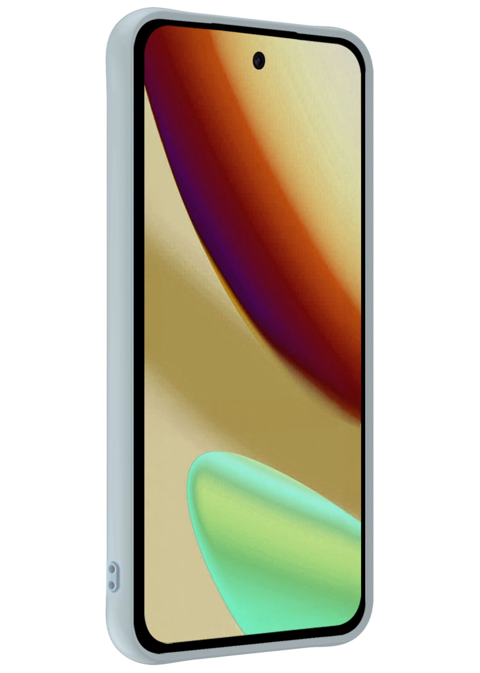 LUQ LUQ Google Pixel 11 Hoesje Siliconen Met 2x Screenprotector - Lichtblauw