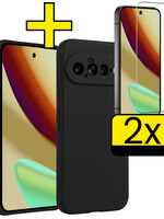 LUQ LUQ Google Pixel 11 Hoesje Siliconen Met 2x Screenprotector - Zwart