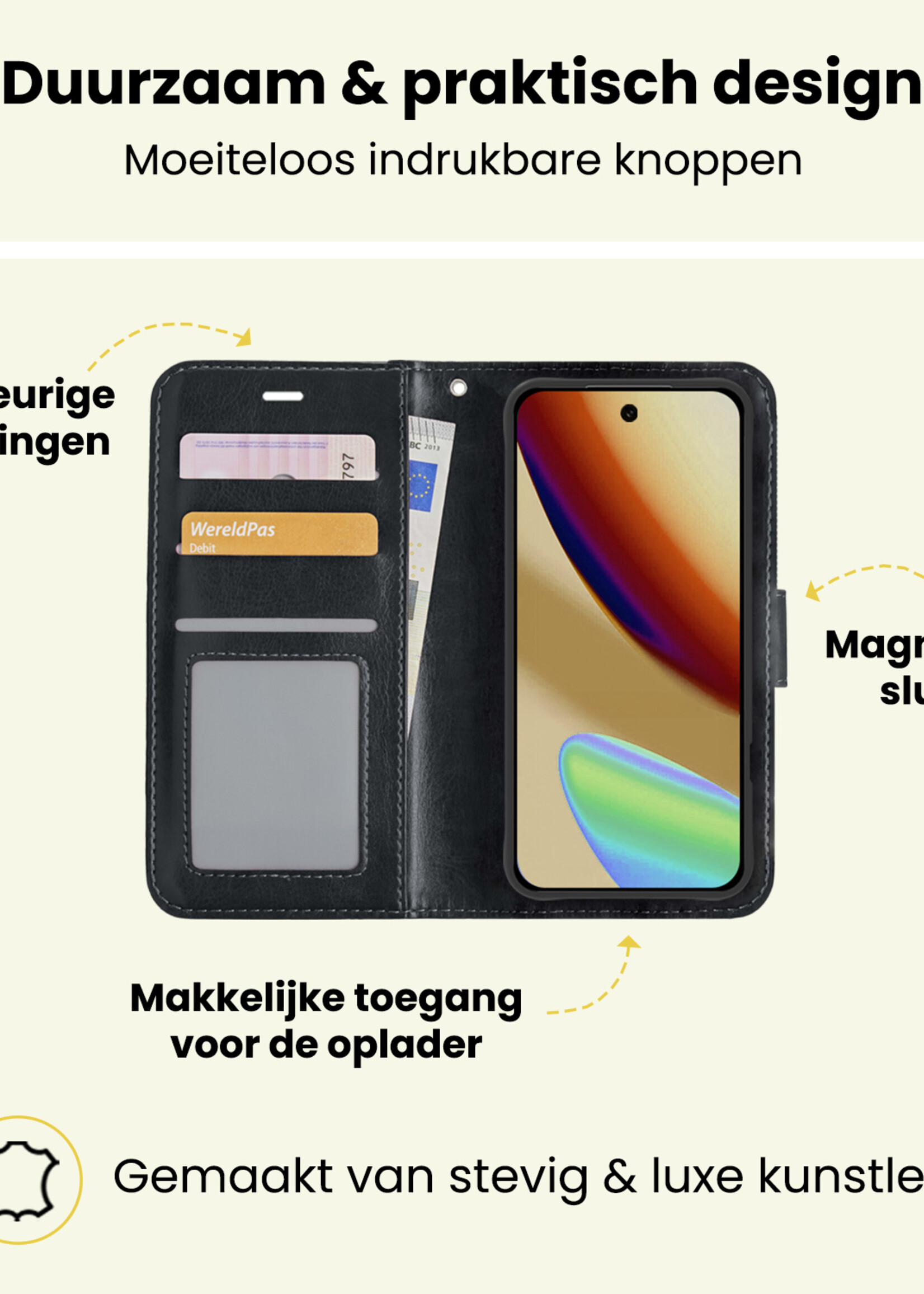 LUQ LUQ Google Pixel 11 Hoesje Bookcase - Zwart
