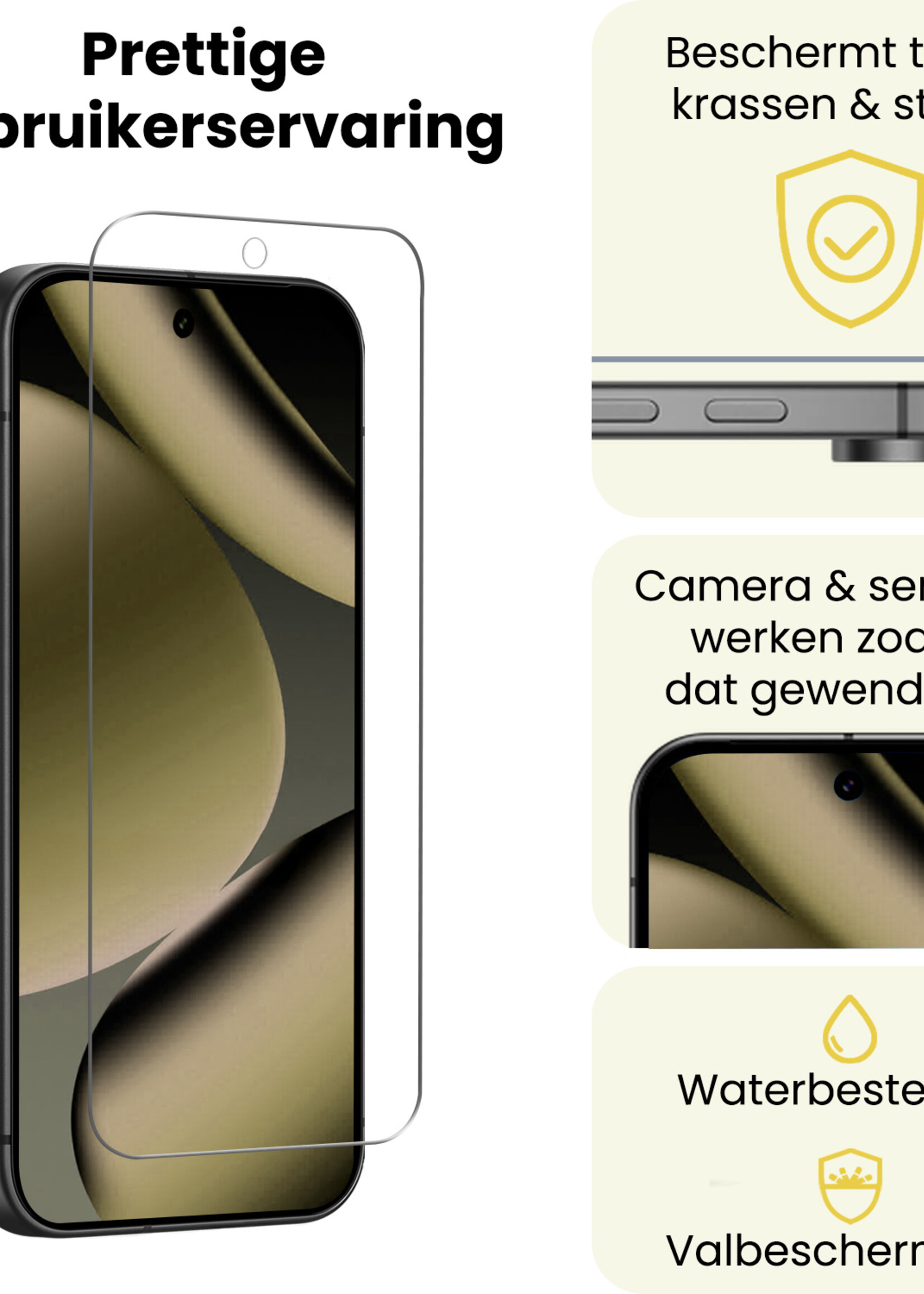 LUQ LUQ Google Pixel 11 Pro Screenprotector Glas - 3 PACK