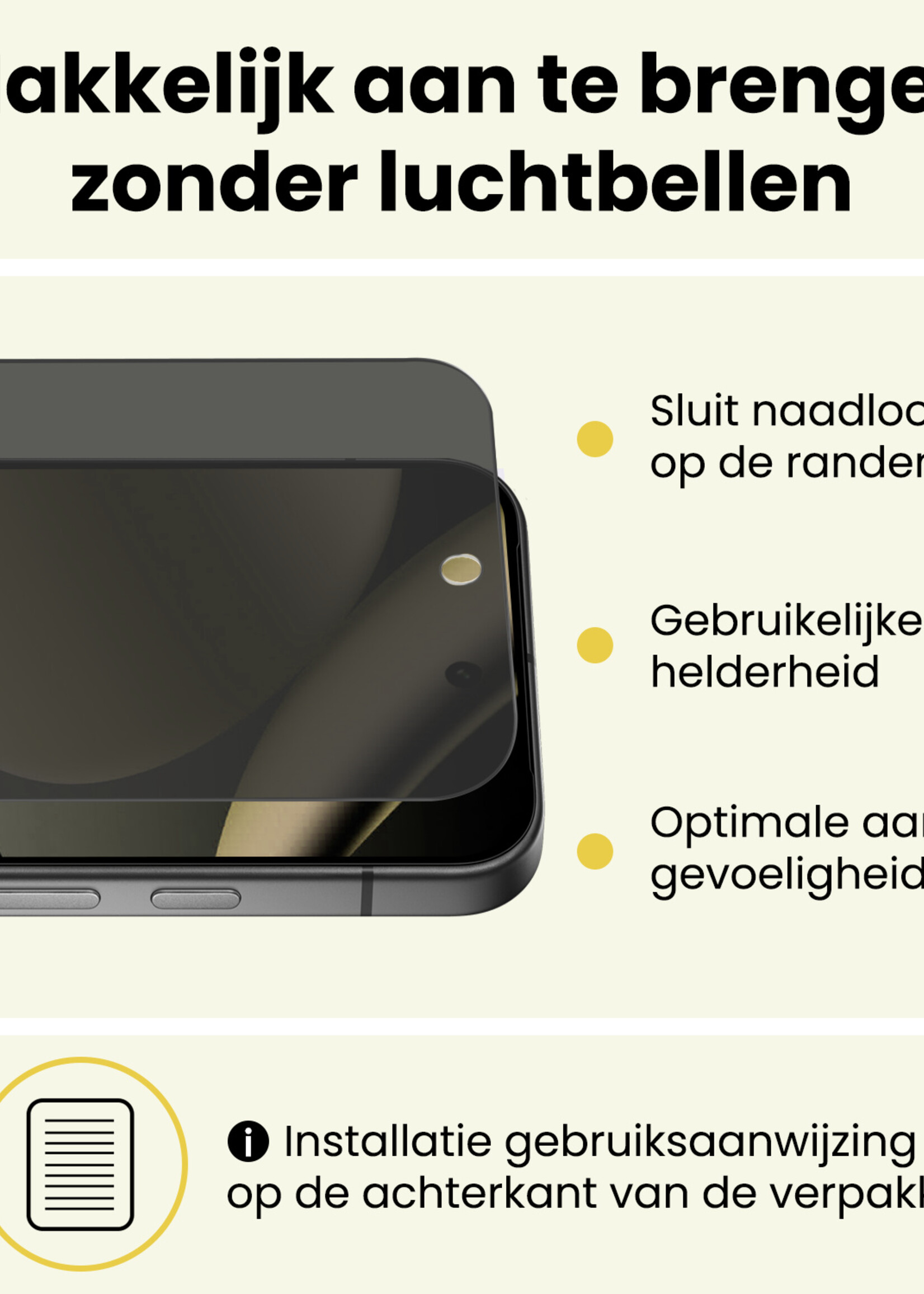 LUQ LUQ Google Pixel 11 Pro Screenprotector Glas Privacy
