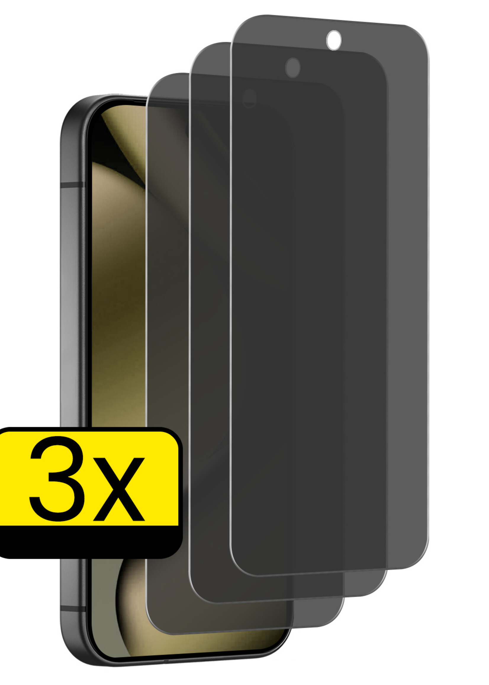 LUQ LUQ Google Pixel 11 Pro Screenprotector Glas Privacy - 3 PACK