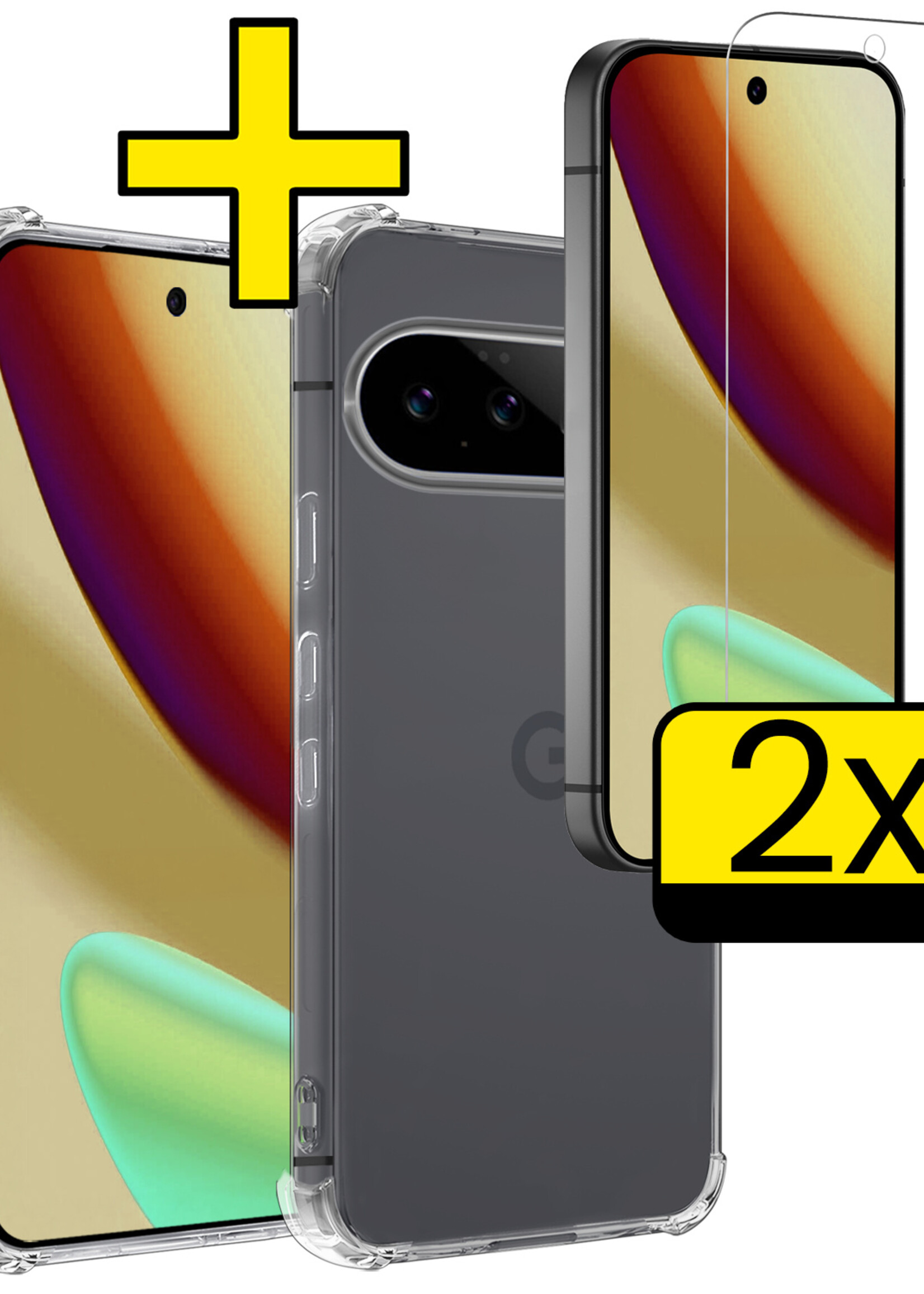 LUQ LUQ Google Pixel 11 Pro Hoesje Shockproof Met 2x Screenprotector