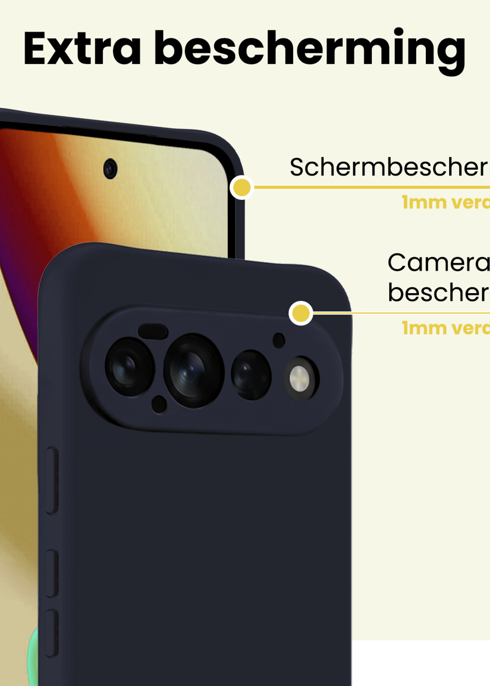 LUQ LUQ Google Pixel 11 Pro Hoesje Siliconen - Donkerblauw