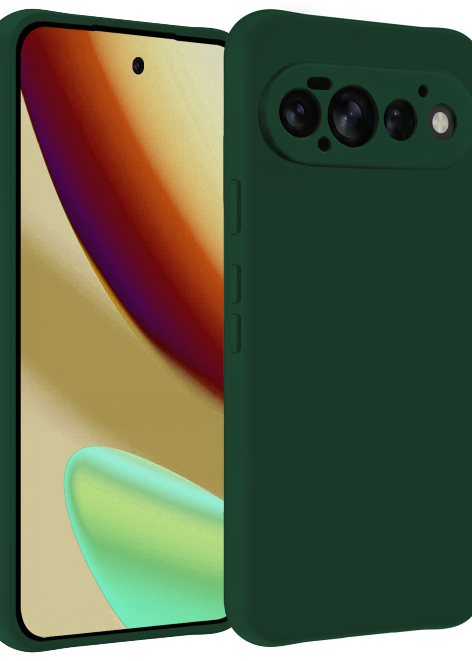 LUQ LUQ Google Pixel 11 Pro Hoesje Siliconen - Donkergroen