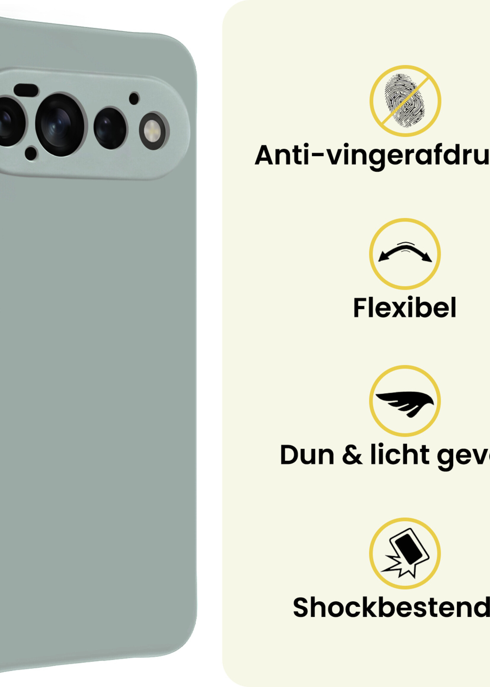 LUQ LUQ Google Pixel 11 Pro Hoesje Siliconen - Lichtblauw