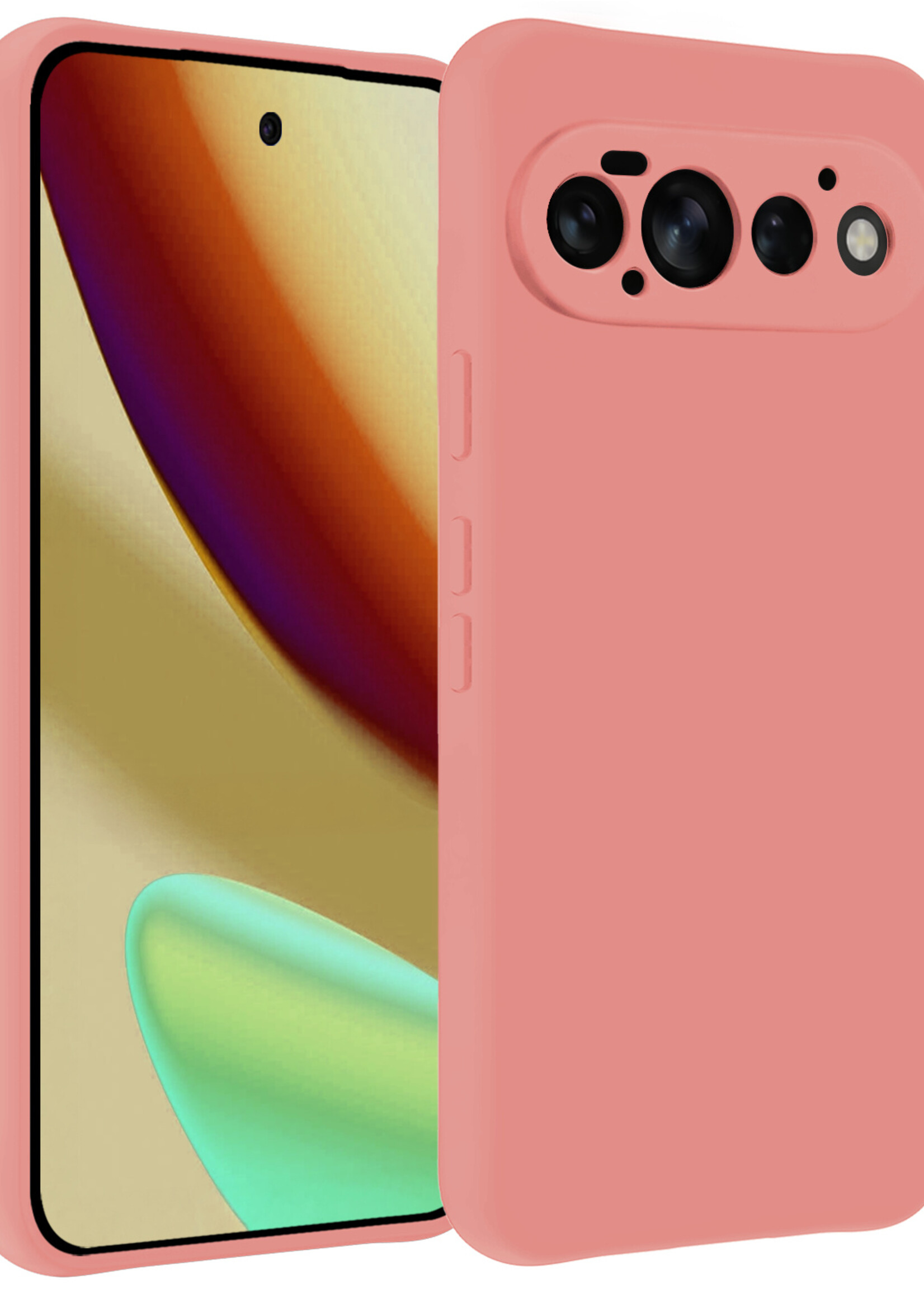 LUQ LUQ Google Pixel 11 Pro Hoesje Siliconen - Lichtroze