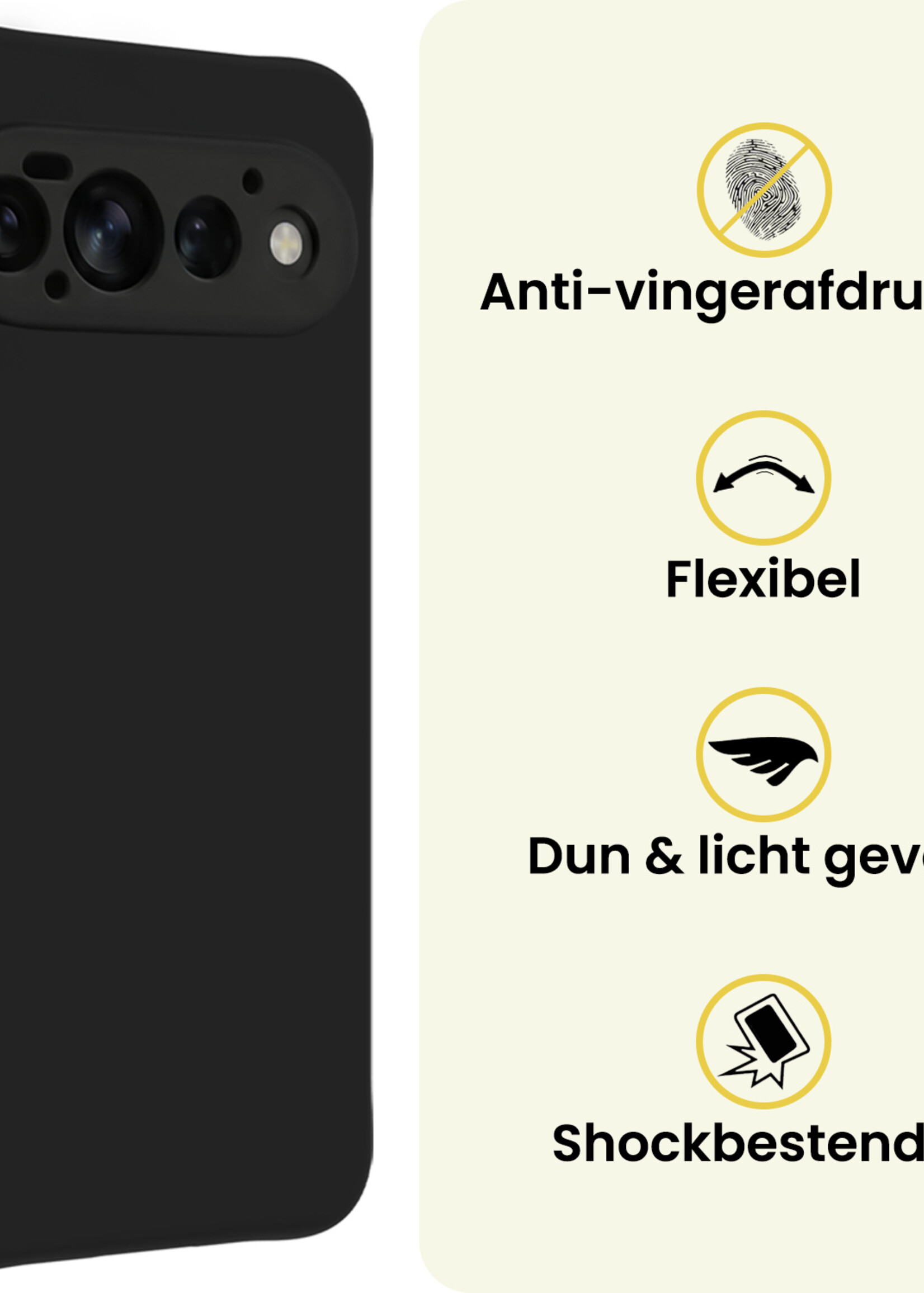 LUQ LUQ Google Pixel 11 Pro Hoesje Siliconen - Zwart