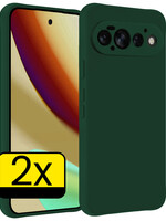 LUQ LUQ Google Pixel 11 Pro Hoesje Siliconen - Donkergroen - 2 PACK