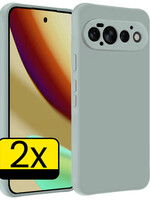 LUQ LUQ Google Pixel 11 Pro Hoesje Siliconen - Lichtblauw - 2 PACK