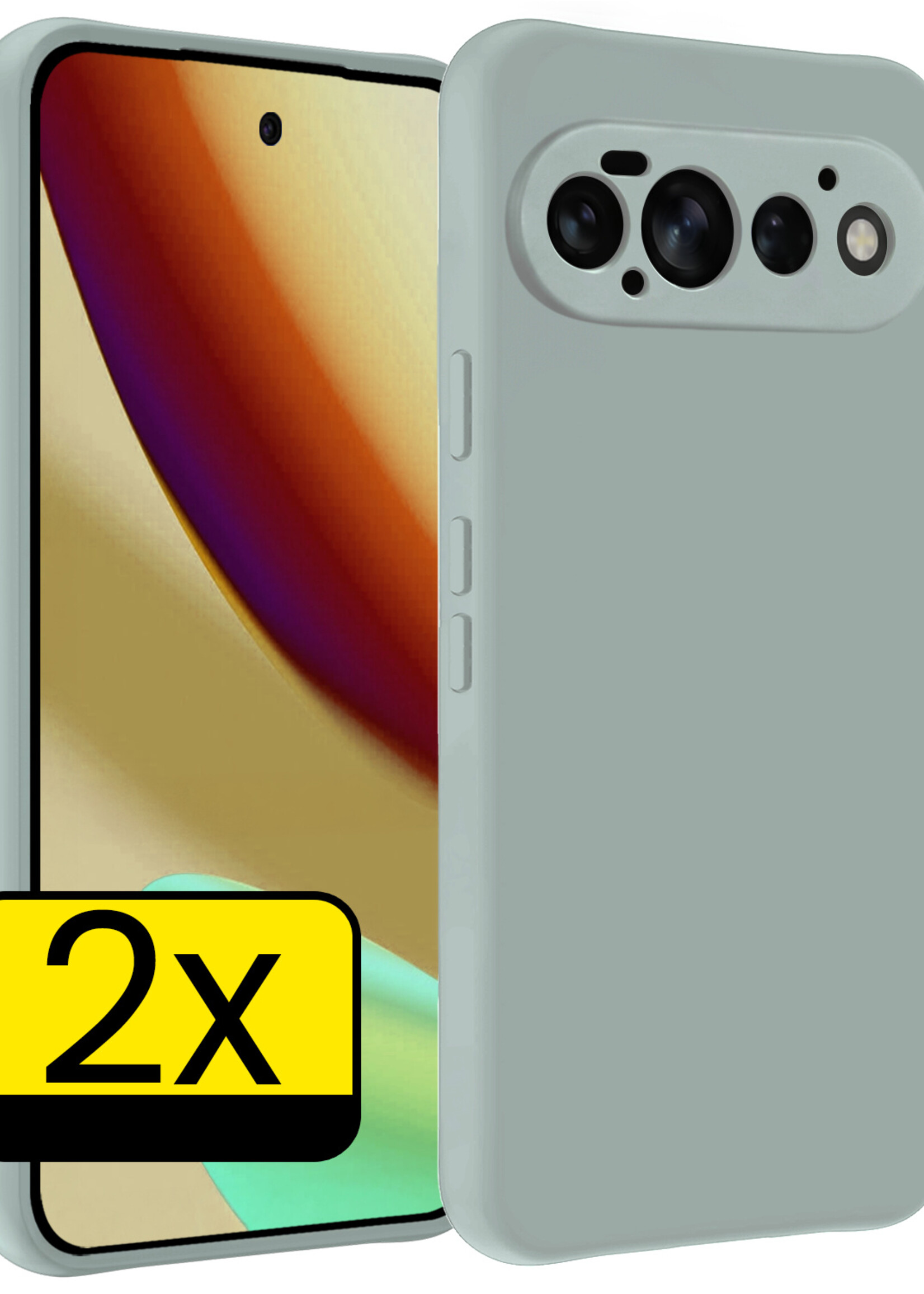 LUQ LUQ Google Pixel 11 Pro Hoesje Siliconen - Lichtblauw - 2 PACK