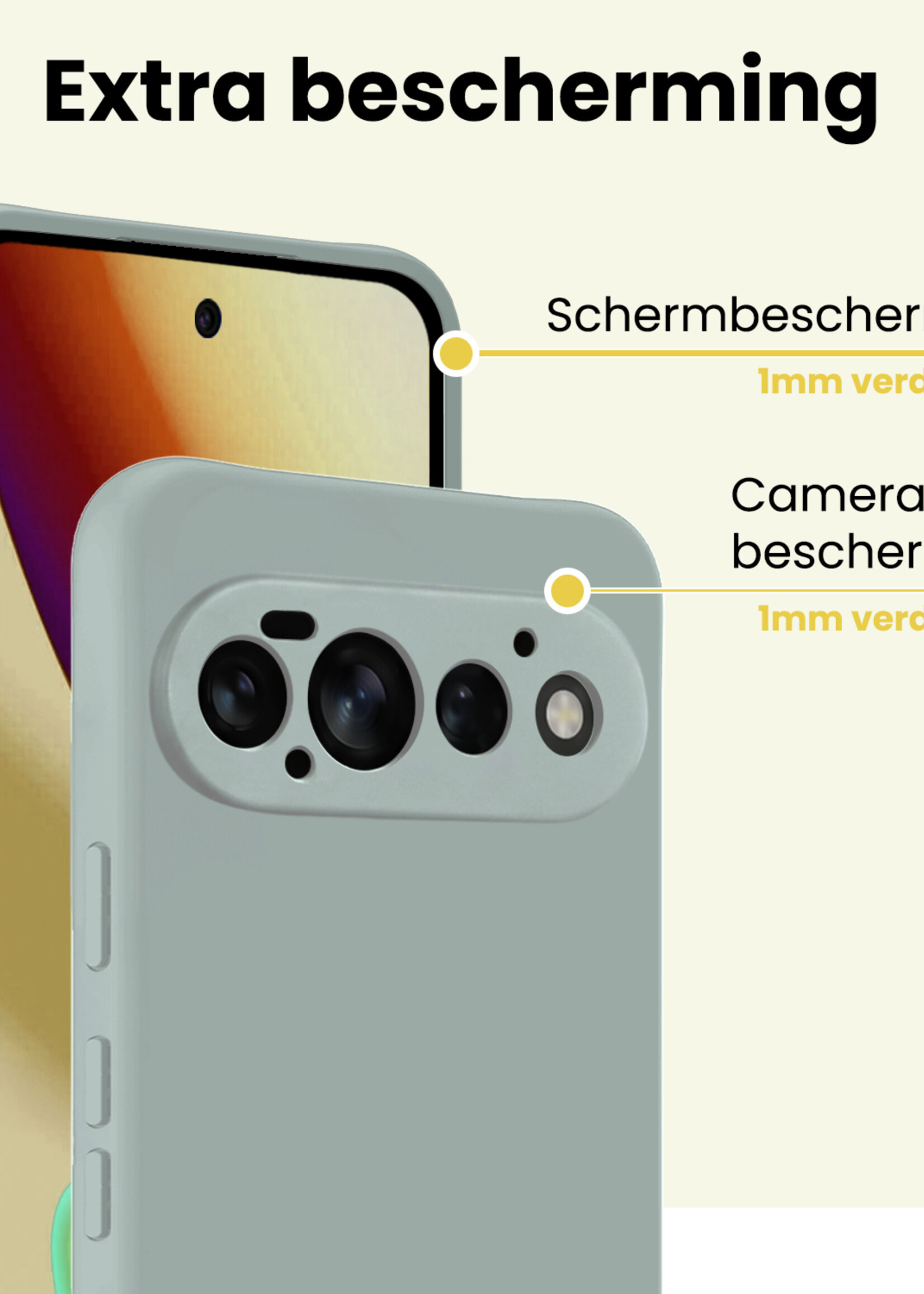 LUQ LUQ Google Pixel 11 Pro Hoesje Siliconen - Lichtblauw - 2 PACK