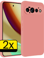 LUQ LUQ Google Pixel 11 Pro Hoesje Siliconen - Lichtroze - 2 PACK