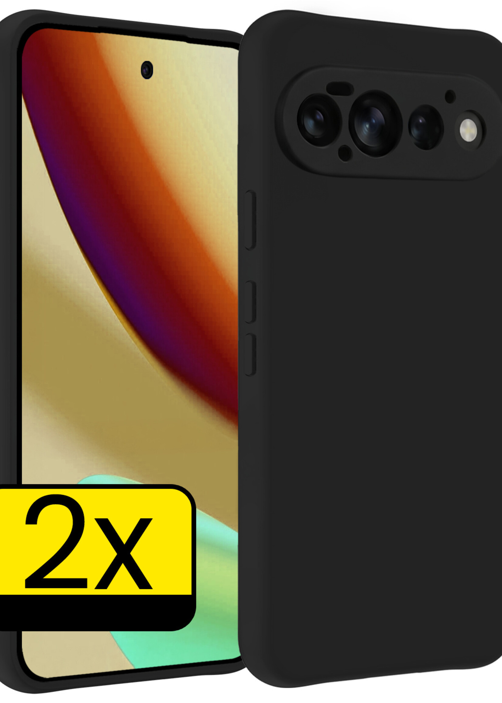 LUQ LUQ Google Pixel 11 Pro Hoesje Siliconen - Zwart - 2 PACK