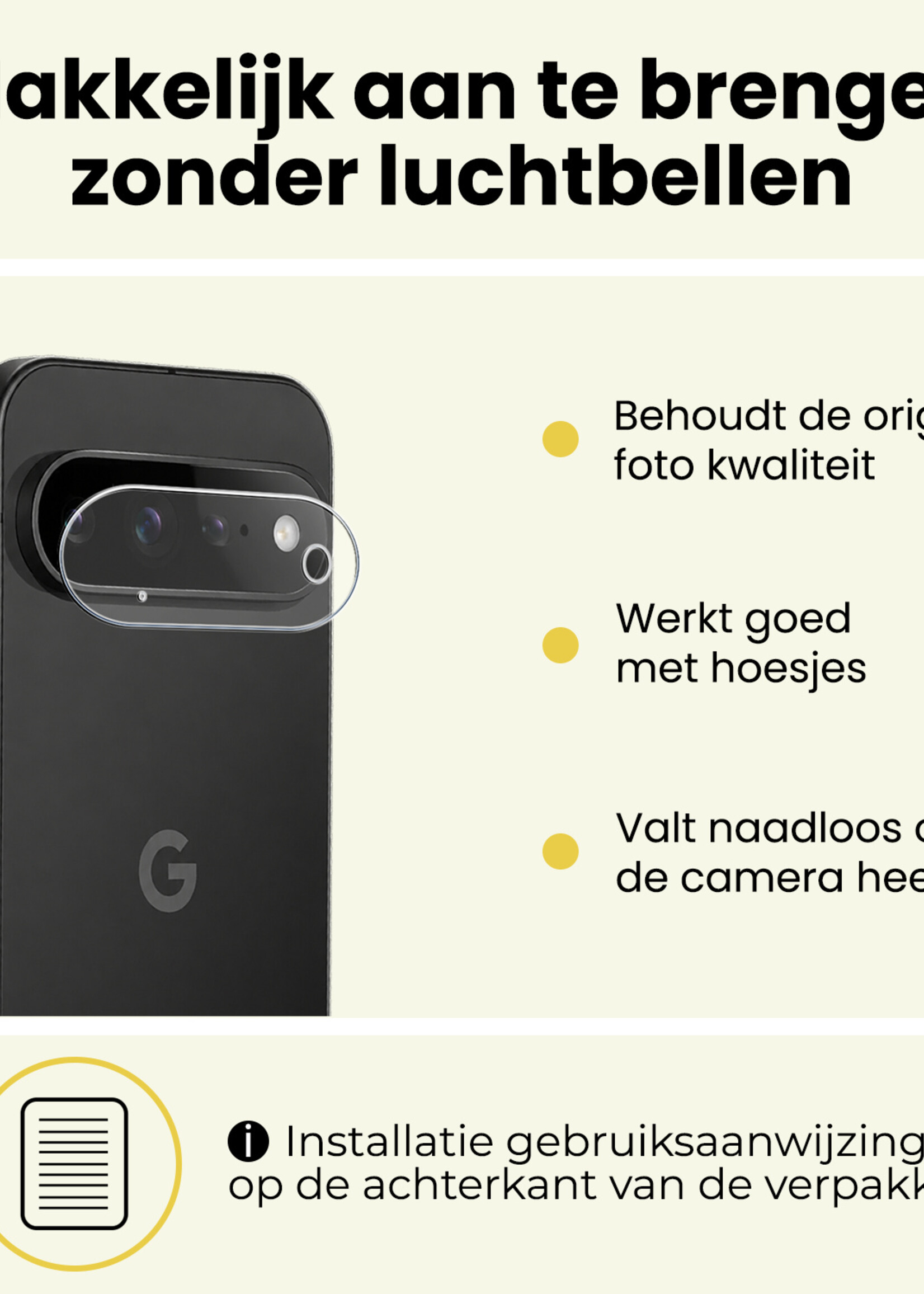 LUQ LUQ Google Pixel 11 Pro XL Camera Screenprotector - 3 PACK