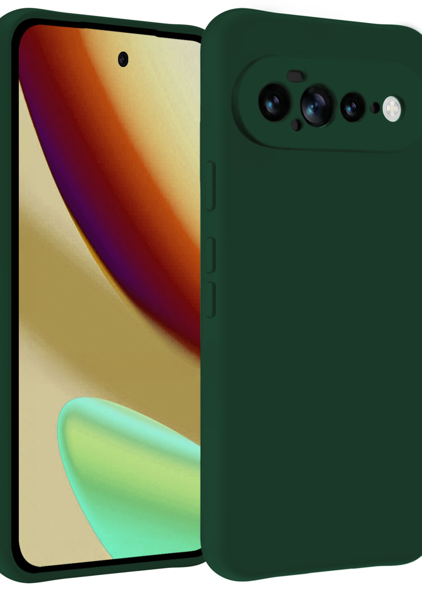 LUQ LUQ Google Pixel 11 Pro XL Hoesje Siliconen - Donkergroen