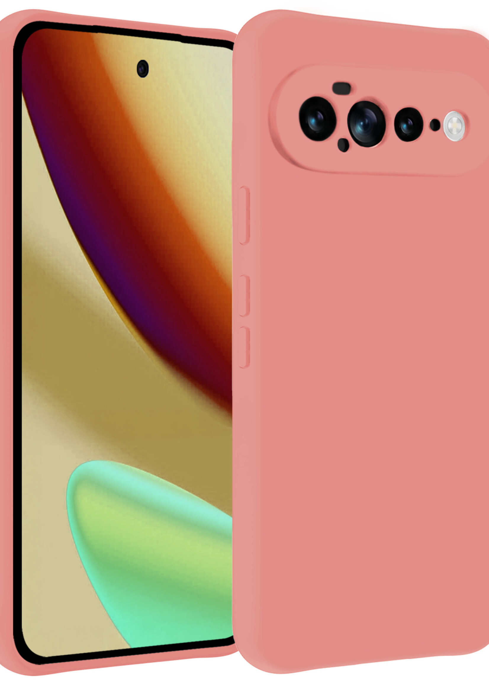 LUQ LUQ Google Pixel 11 Pro XL Hoesje Siliconen - Lichtroze