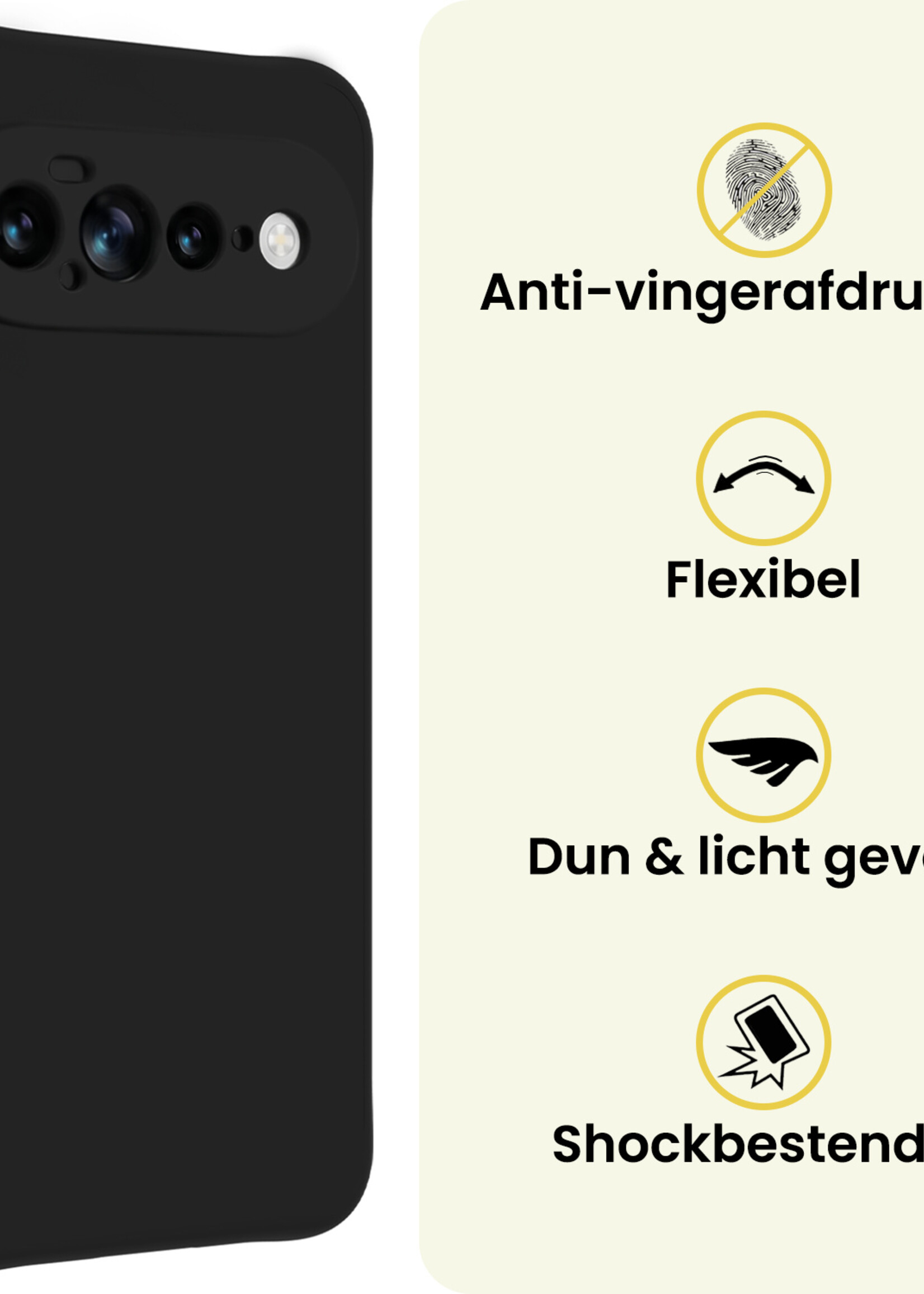 LUQ LUQ Google Pixel 11 Pro XL Hoesje Siliconen - Zwart