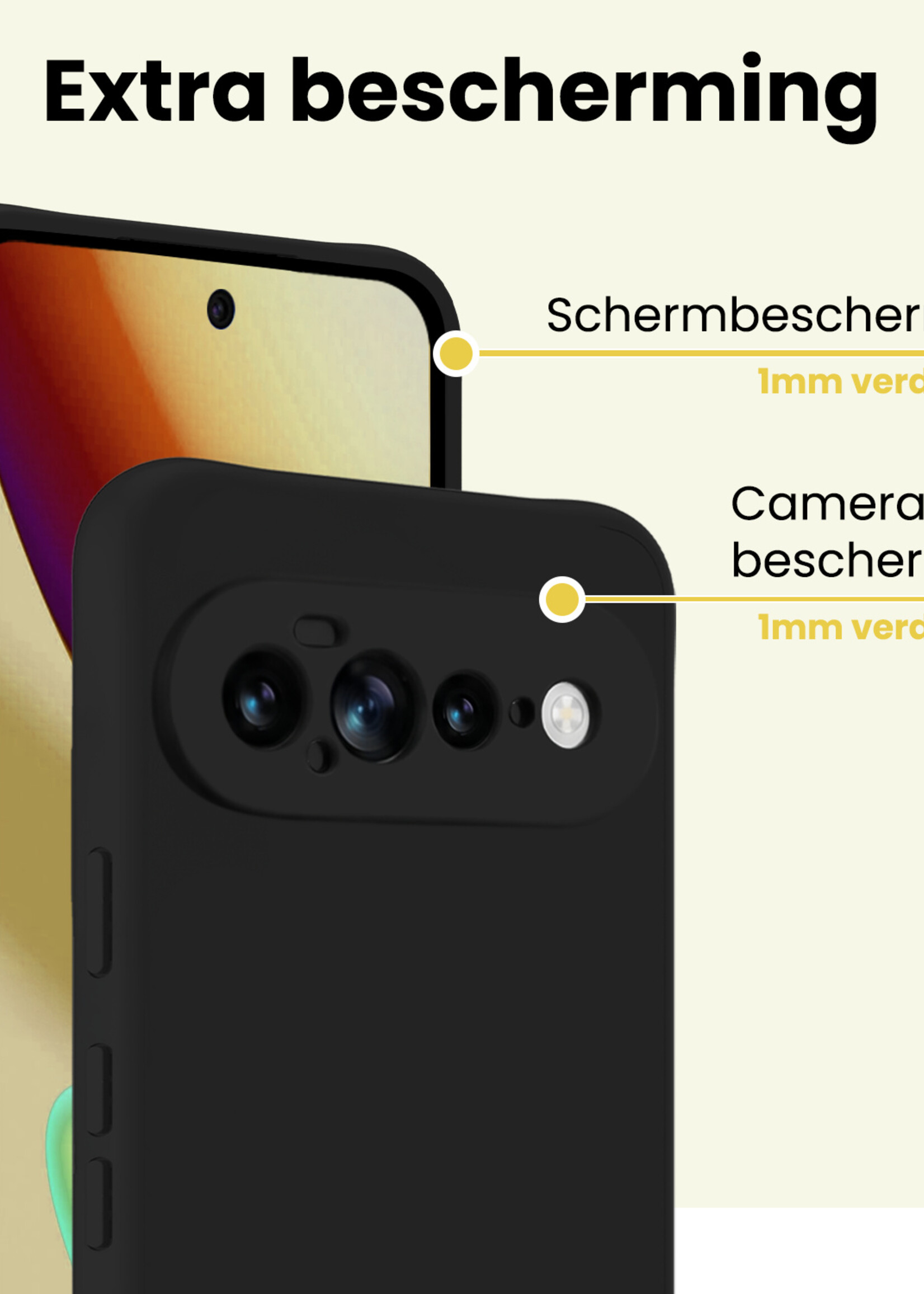 LUQ LUQ Google Pixel 11 Pro XL Hoesje Siliconen - Zwart
