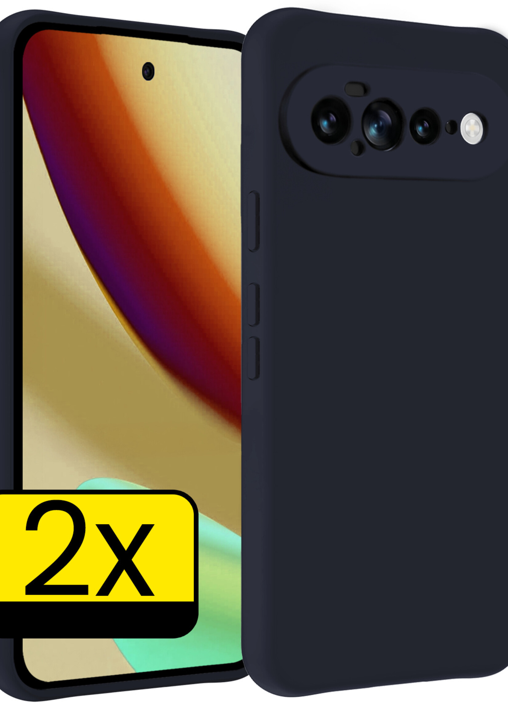 LUQ LUQ Google Pixel 11 Pro XL Hoesje Siliconen - Donkerblauw - 2 PACK