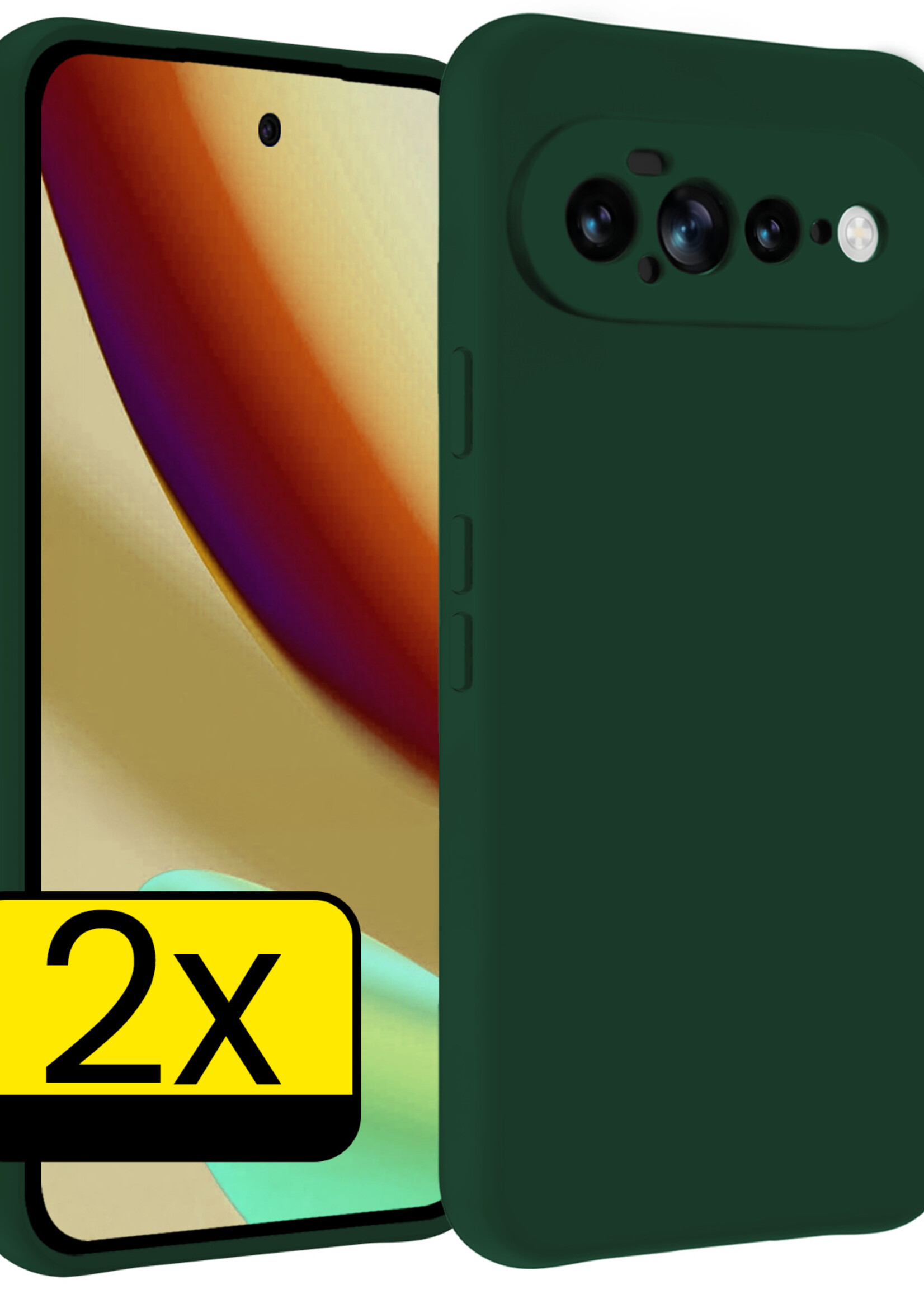 LUQ LUQ Google Pixel 11 Pro XL Hoesje Siliconen - Donkergroen - 2 PACK