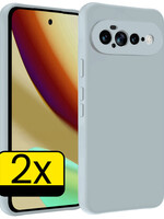 LUQ LUQ Google Pixel 11 Pro XL Hoesje Siliconen - Lichtblauw - 2 PACK