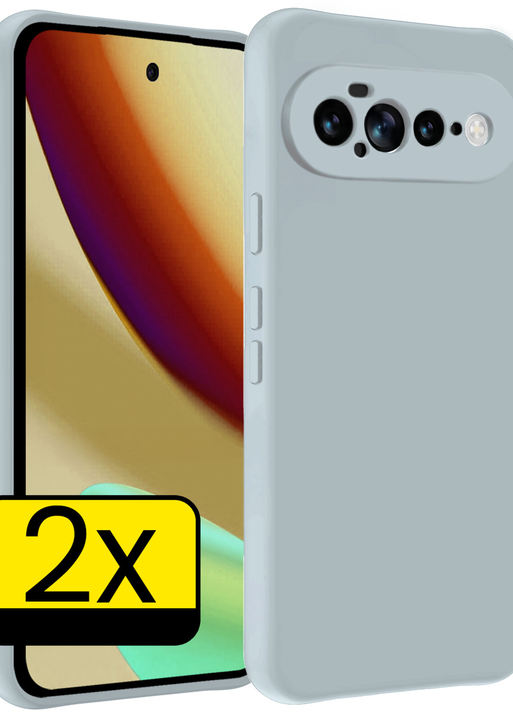 LUQ LUQ Google Pixel 11 Pro XL Hoesje Siliconen - Lichtblauw - 2 PACK