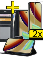 LUQ LUQ Google Pixel 11 Pro XL Hoesje Bookcase Met 2x Screenprotector - Zwart