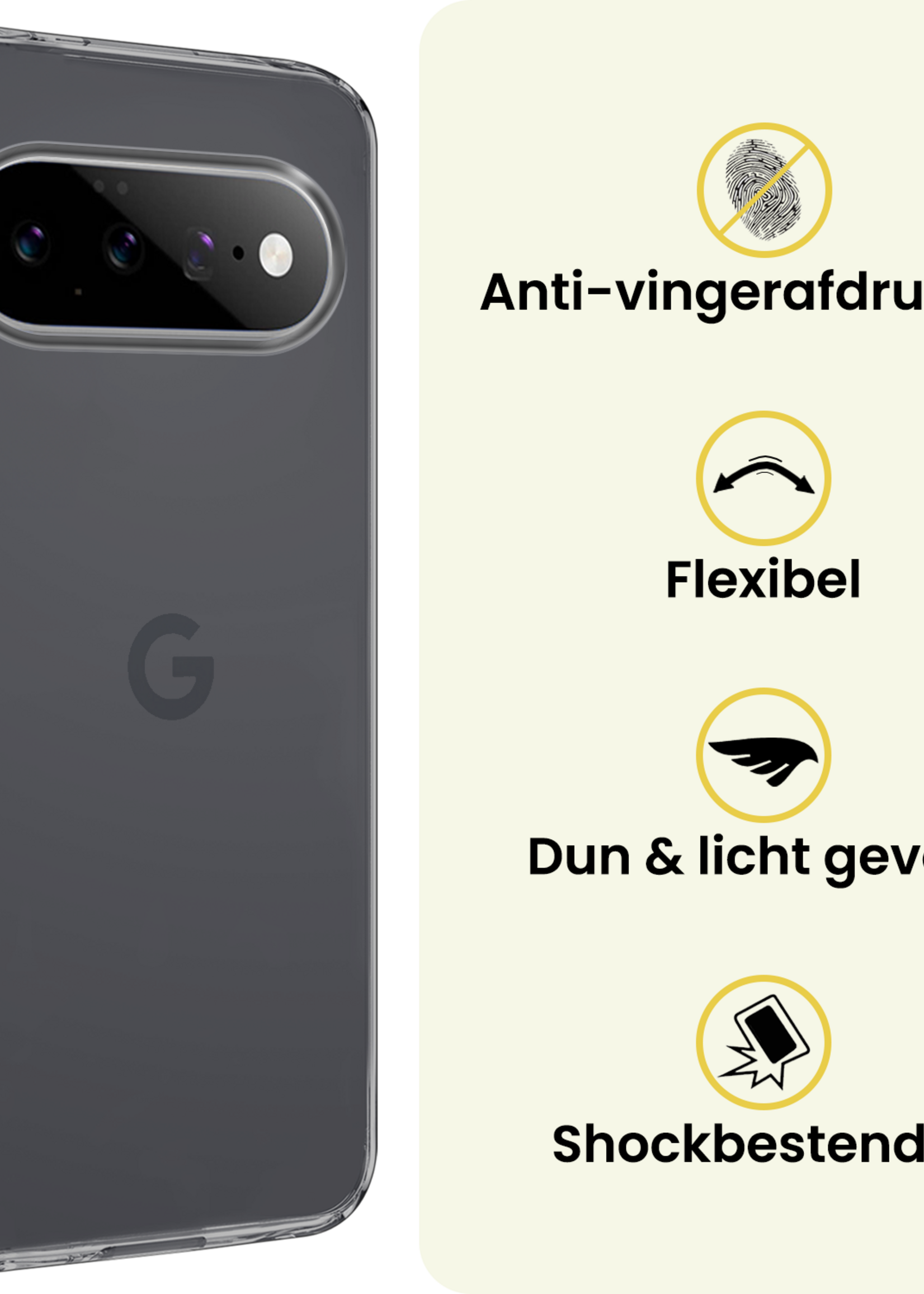 LUQ LUQ Google Pixel 11 Hoesje Siliconen - Transparant - 2 PACK