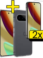 LUQ LUQ Google Pixel 11 Hoesje Siliconen Met 2x Screenprotector - Transparant
