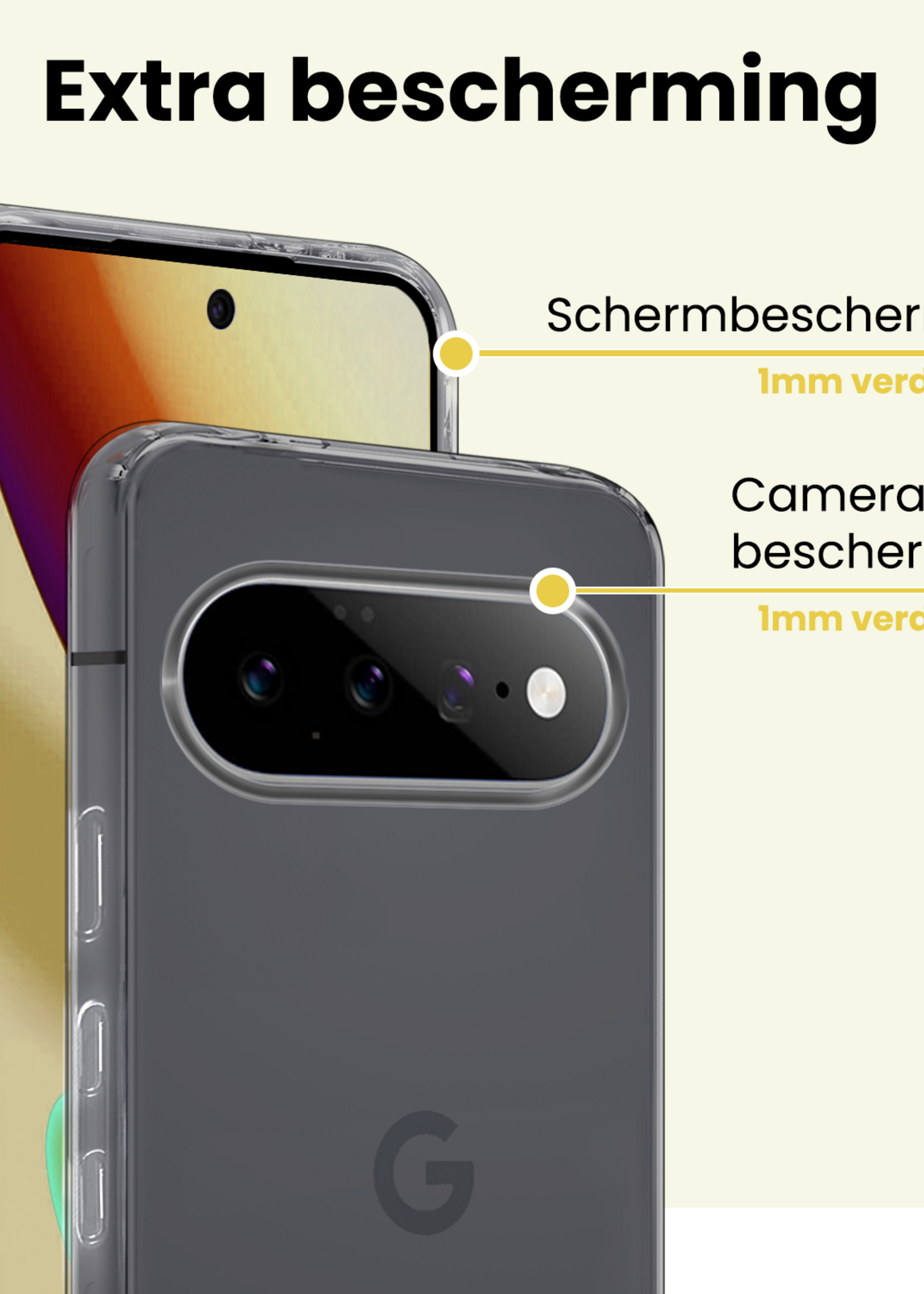 LUQ LUQ Google Pixel 11 Pro Hoesje Siliconen - Transparant