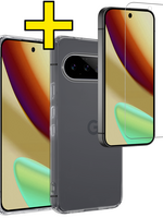 LUQ LUQ Google Pixel 11 Pro Hoesje Siliconen Met Screenprotector - Transparant