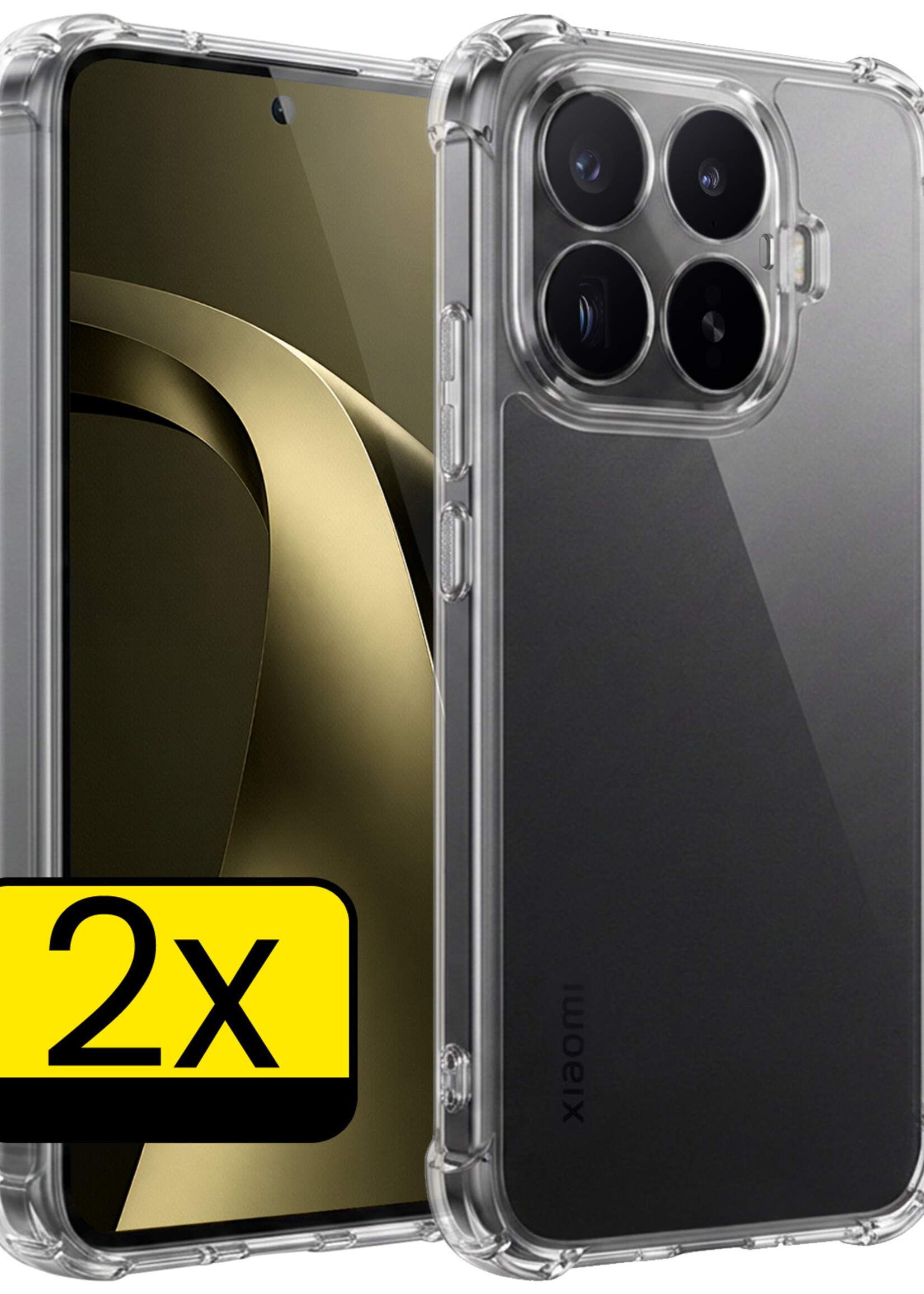 LUQ LUQ Xiaomi 17T Hoesje Shockproof - Transparant - 2 PACK