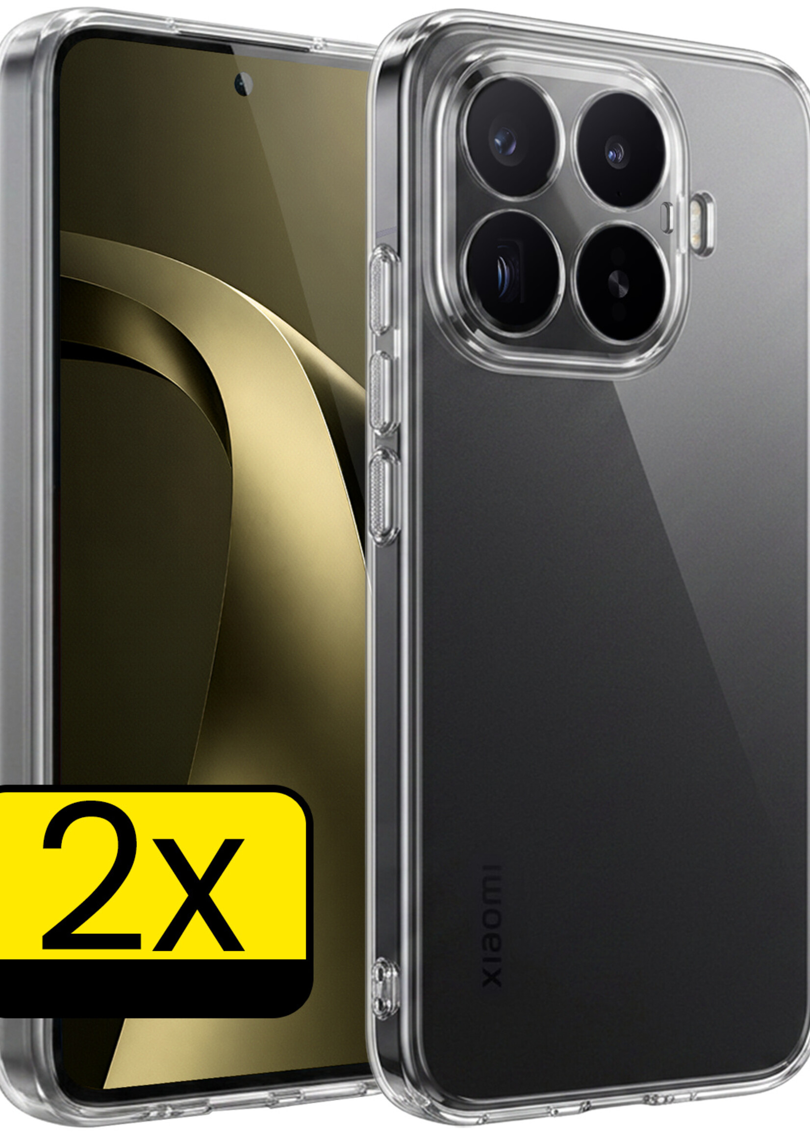LUQ LUQ Xiaomi 17T Hoesje Siliconen - Transparant - 2 PACK