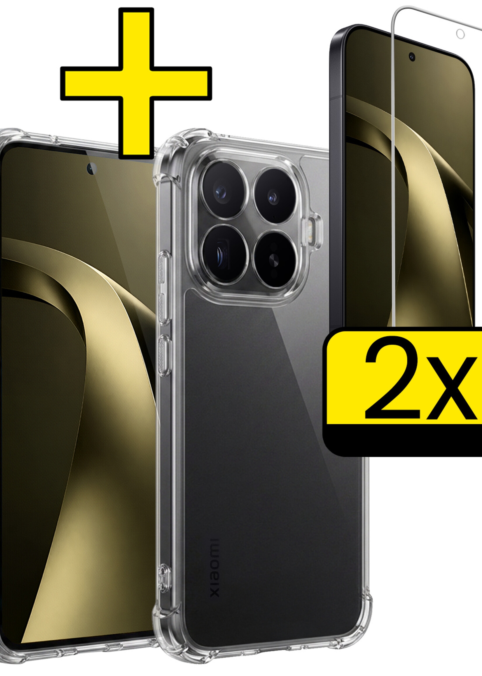 LUQ LUQ Xiaomi 17T Pro Hoesje Shockproof Met 2x Screenprotector