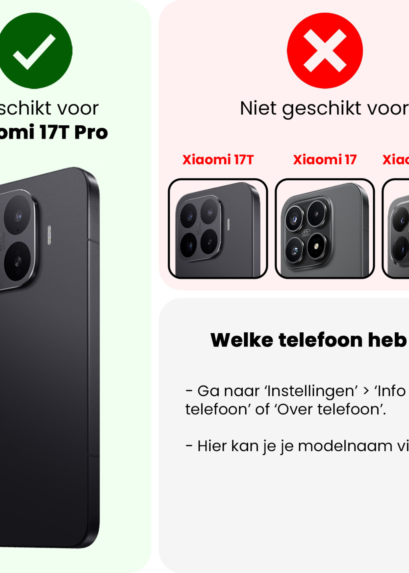 LUQ LUQ Xiaomi 17T Pro Hoesje Siliconen - Zwart