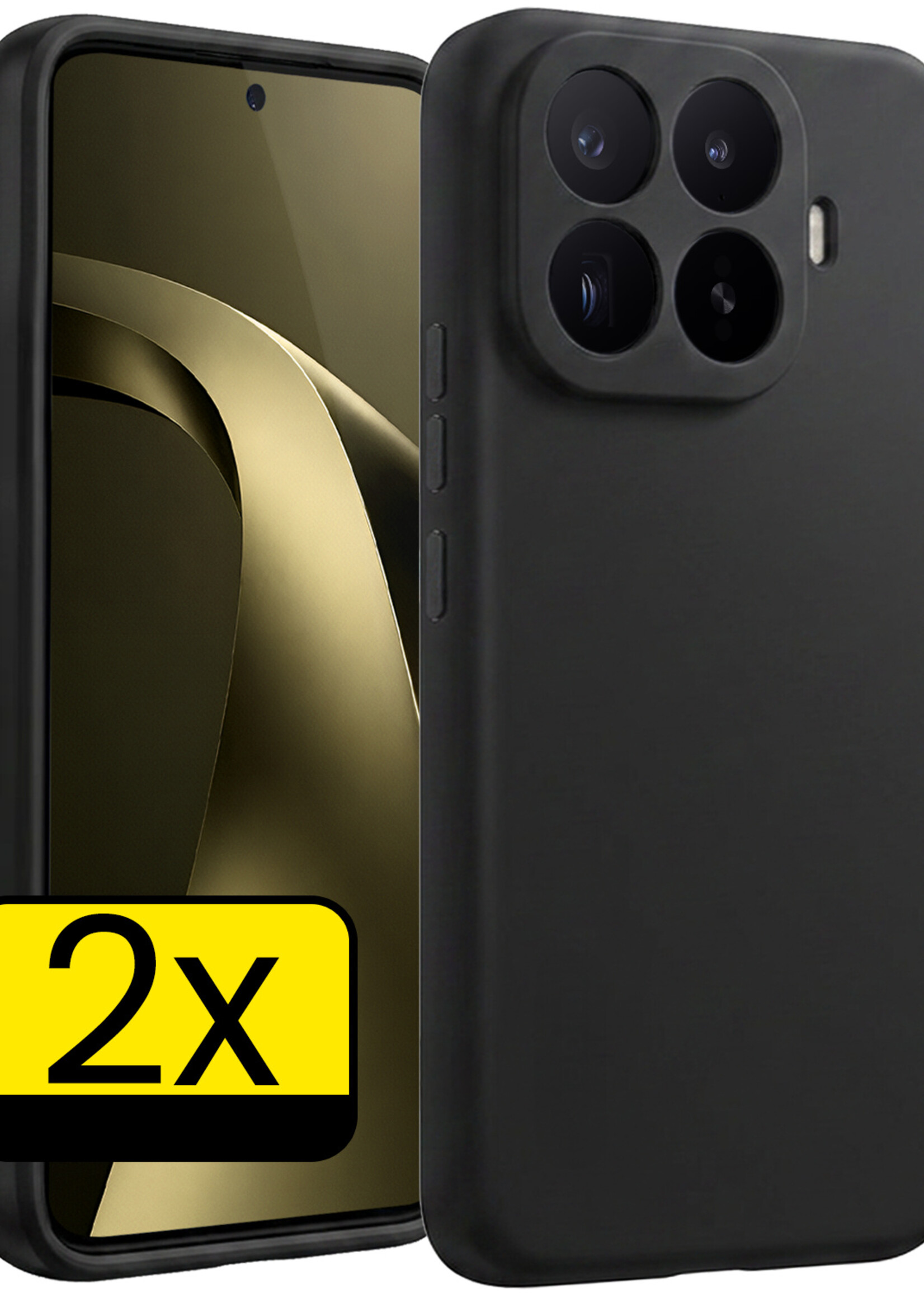 LUQ LUQ Xiaomi 17T Pro Hoesje Siliconen - Zwart - 2 PACK