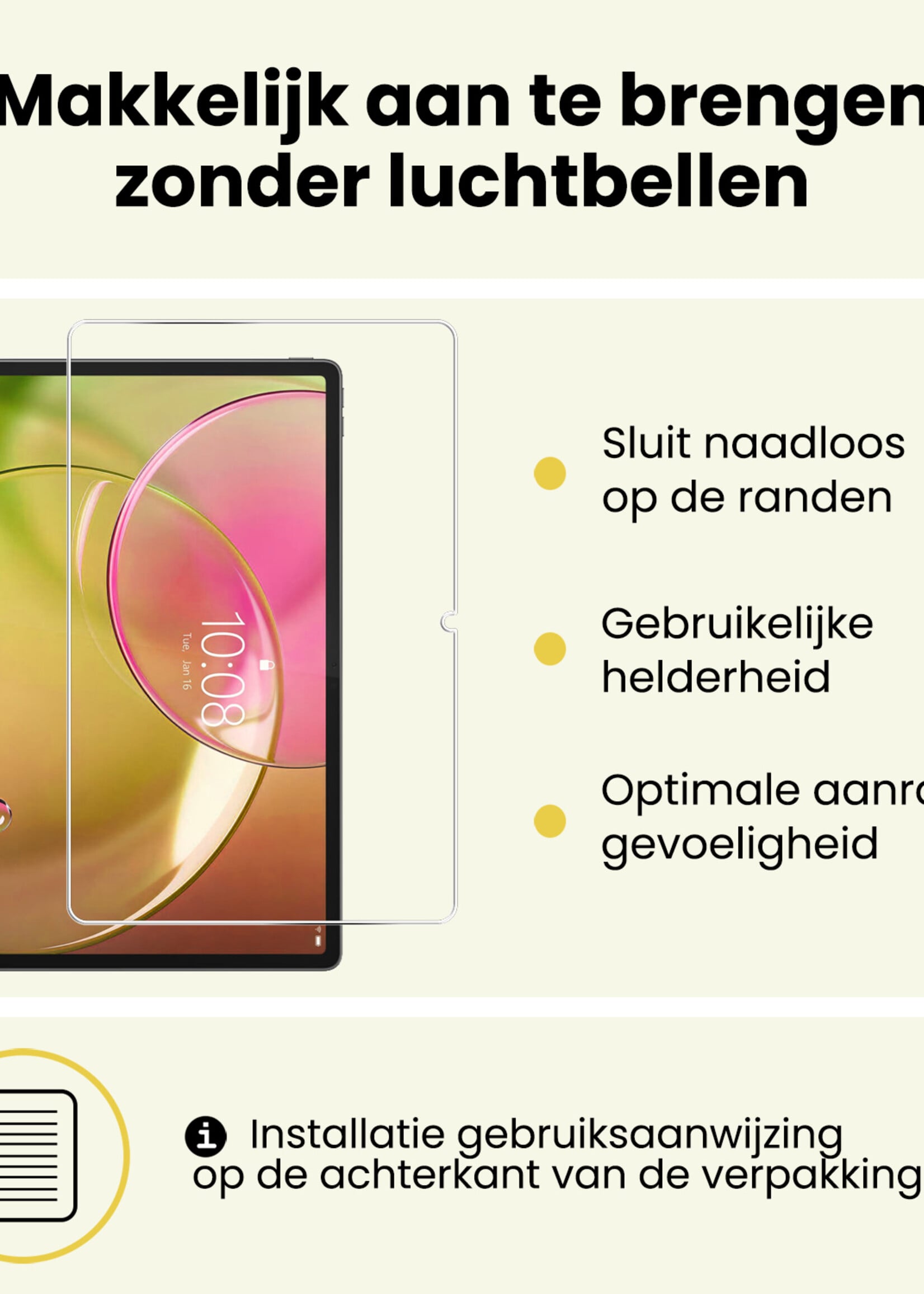 LUQ LUQ Lenovo Idea Tab Pro Gen 2 Screenprotector - 3 PACK