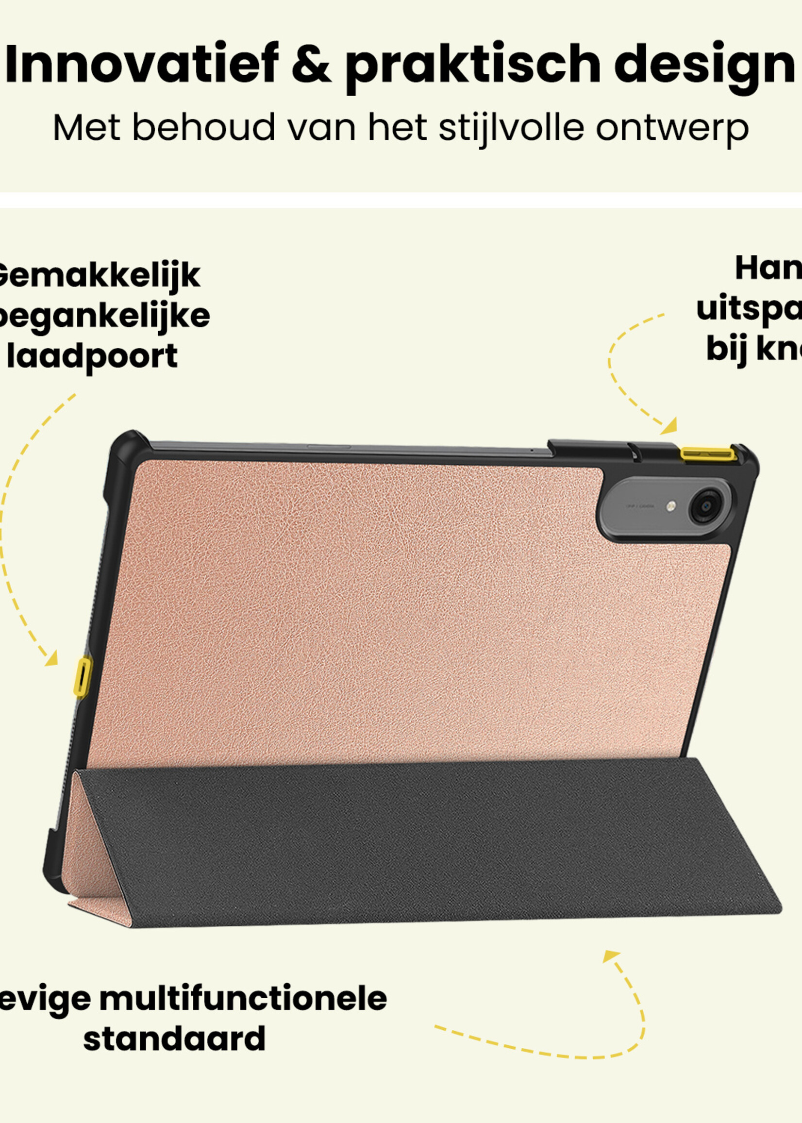 LUQ LUQ Lenovo Idea Tab Pro Gen 2 Hoesje - Rose Goud