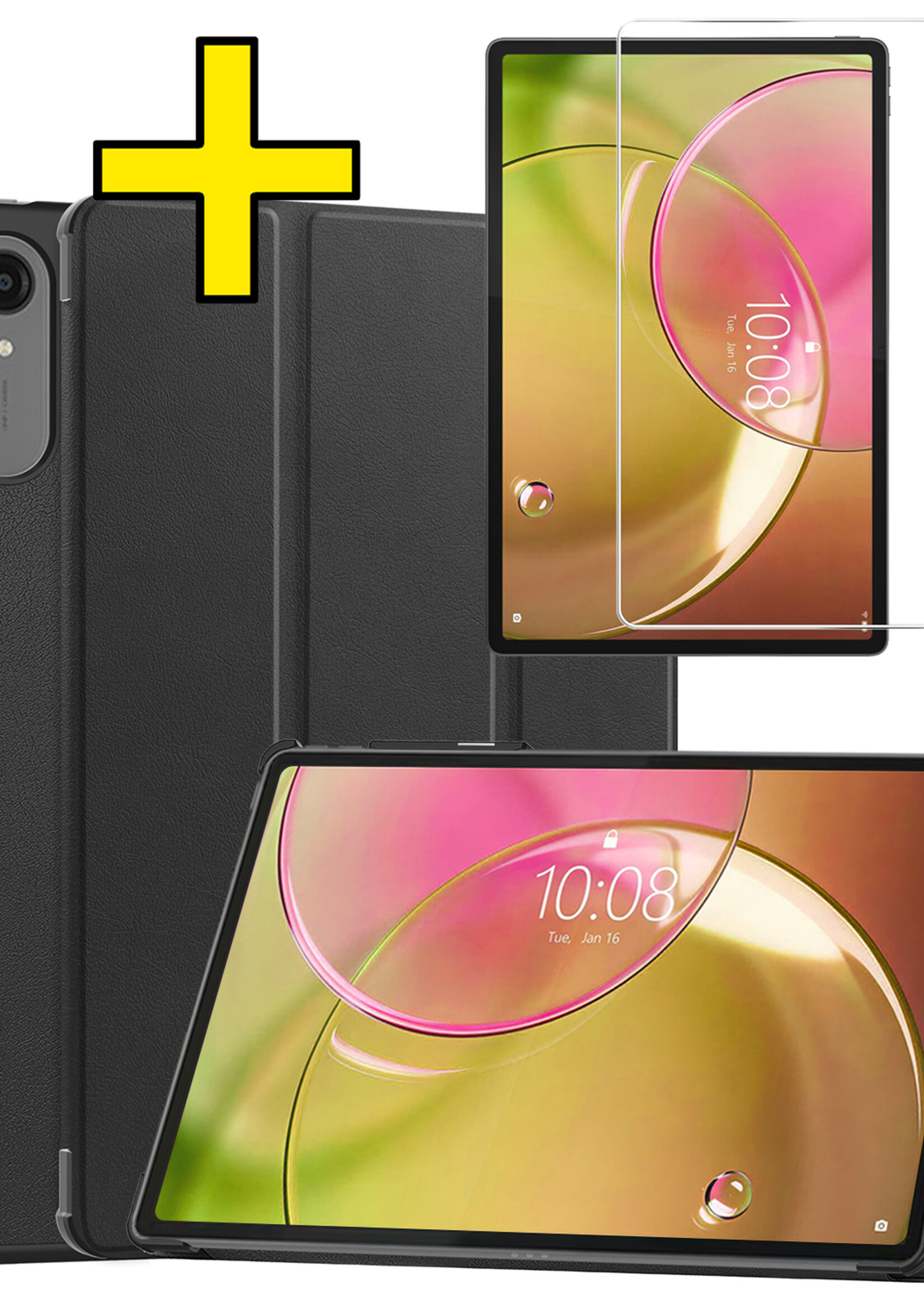 LUQ LUQ Lenovo Idea Tab Pro Gen 2 Hoesje Met Screenprotector - Donkerblauw