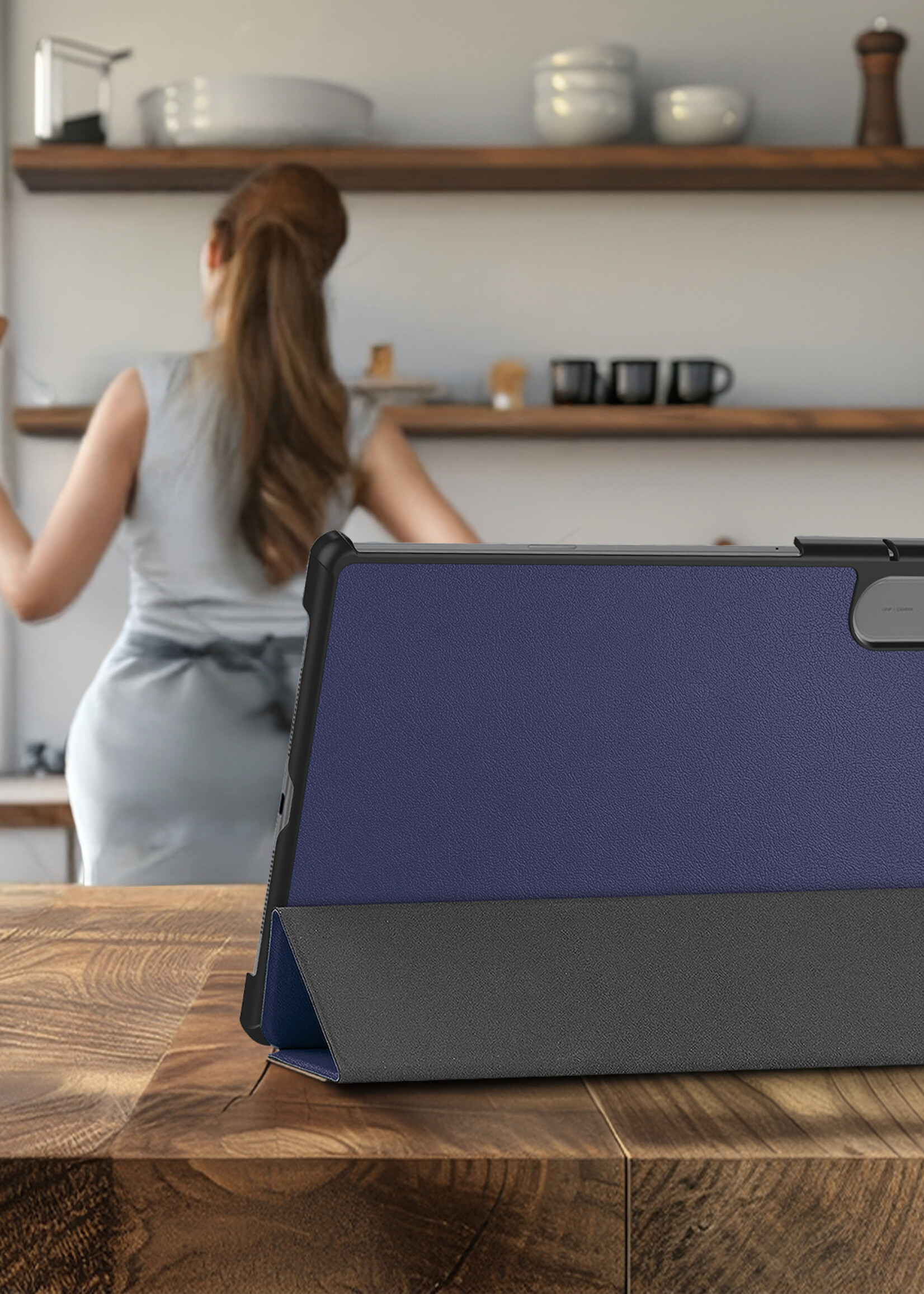 LUQ LUQ Lenovo Idea Tab Pro Gen 2 Hoesje Met Screenprotector - Donkerblauw