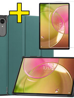 LUQ LUQ Lenovo Idea Tab Pro Gen 2 Hoesje Met Screenprotector - Donkergroen