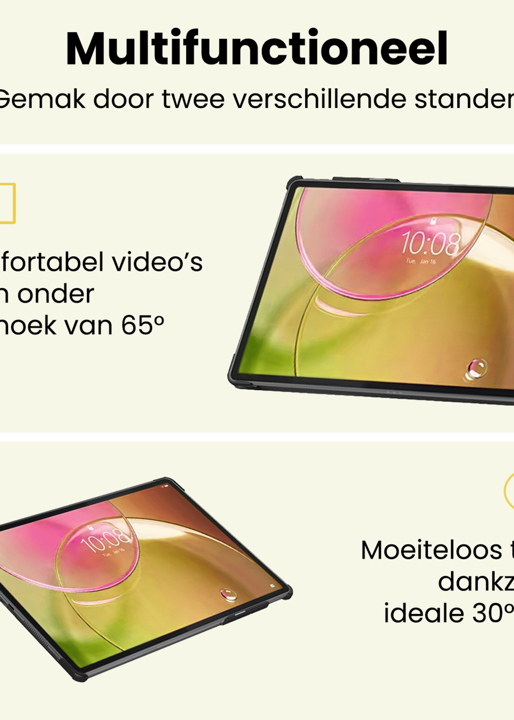 LUQ LUQ Lenovo Idea Tab Pro Gen 2 Hoesje Met Screenprotector - Donkergroen
