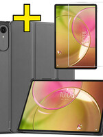 LUQ LUQ Lenovo Idea Tab Pro Gen 2 Hoesje Met Screenprotector - Grijs