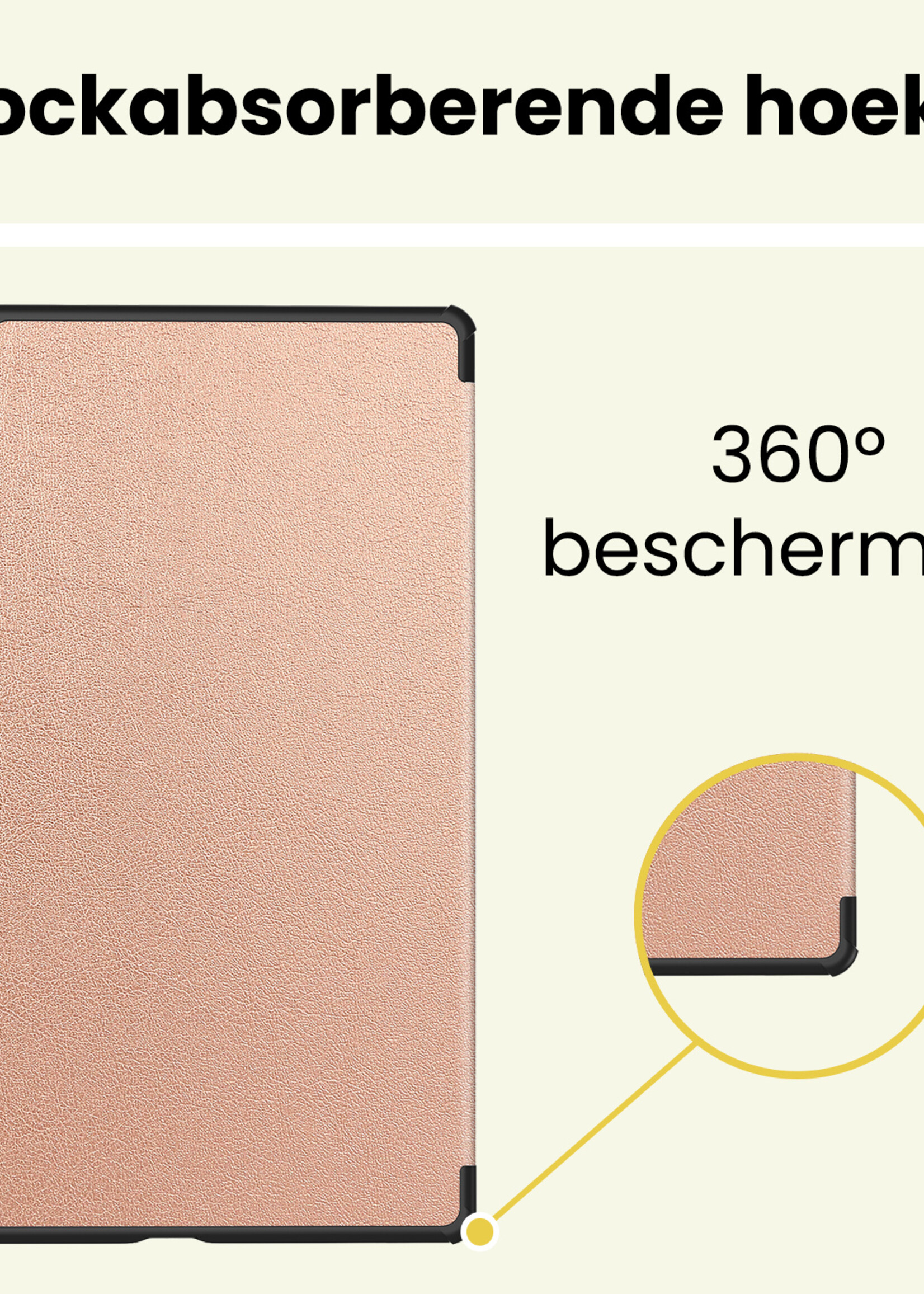 LUQ LUQ Lenovo Idea Tab Pro Gen 2 Hoesje Met Screenprotector - Rose Goud
