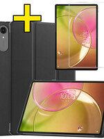 LUQ LUQ Lenovo Idea Tab Pro Gen 2 Hoesje Met Screenprotector - Zwart